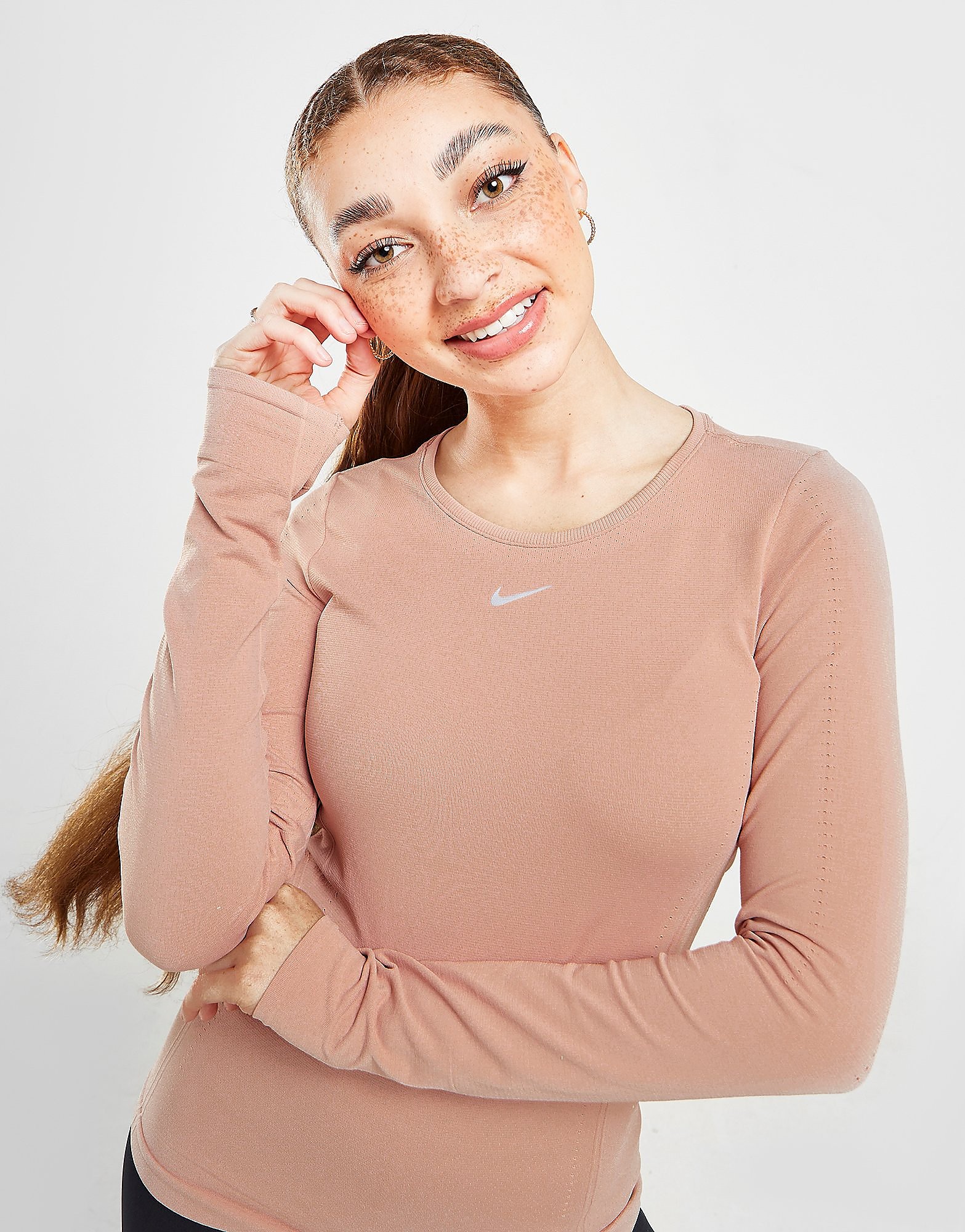 

Nike Training Seamless Long Sleeve T-Shirt - Rose Whisper - Womens, Rose Whisper