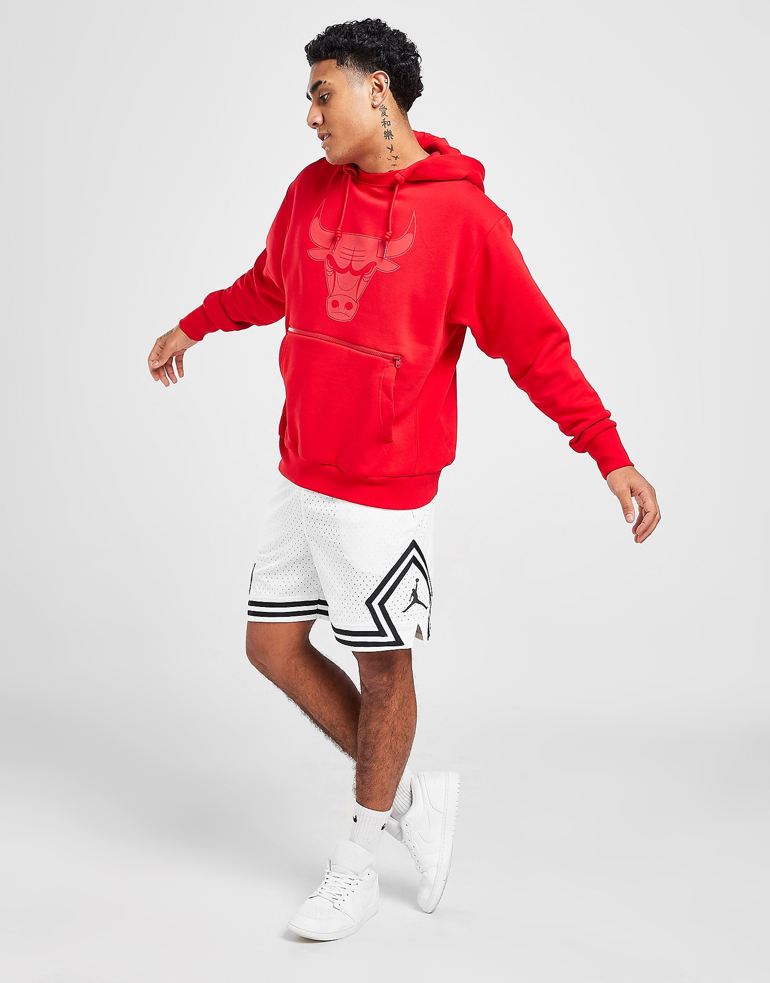 

Jordan Diamond Shorts - White/White/Black/Black - Mens, White/White/Black/Black