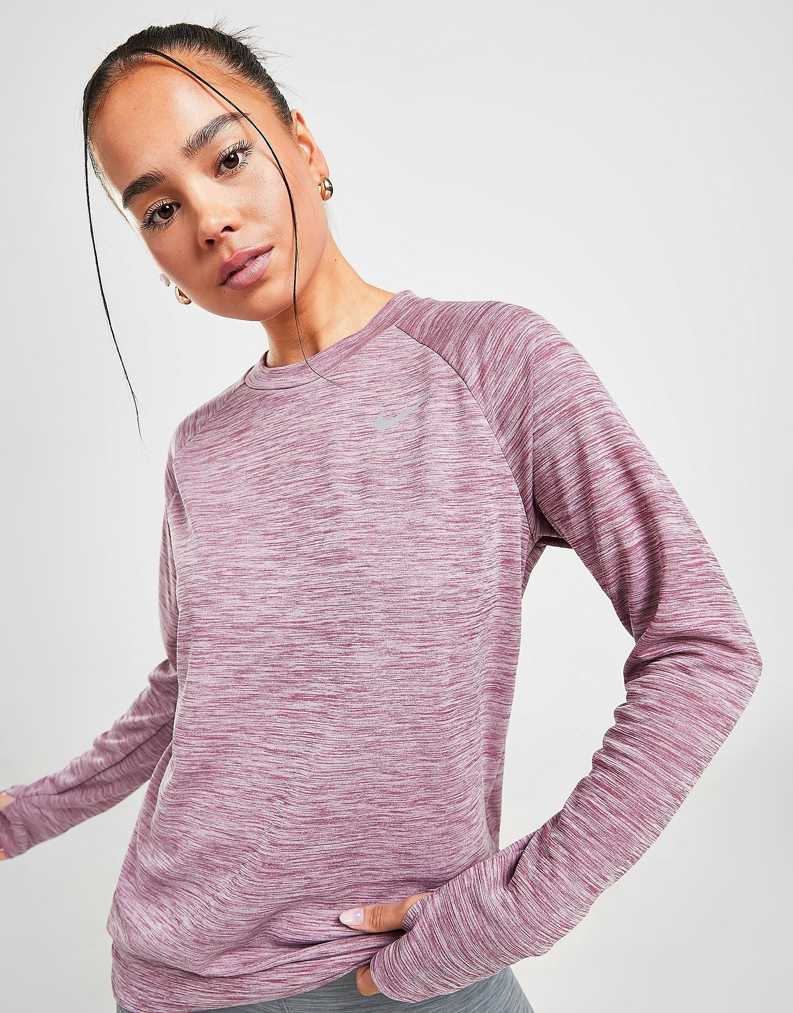 

Nike Running Pacer Crew Top - Purple - Womens, Purple