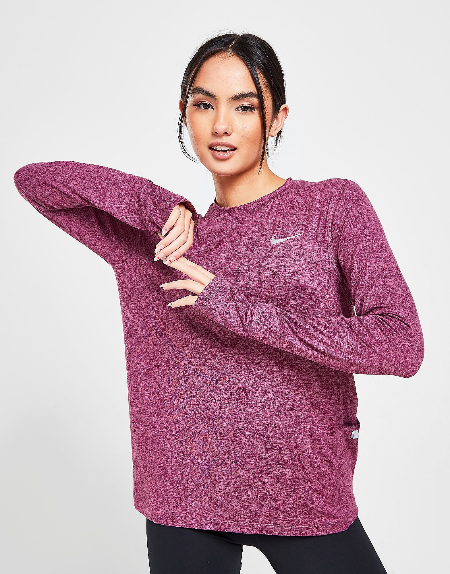 

Nike Running Element Crew Top - Sangria/Light Bordeaux/Heather - Womens, Sangria/Light Bordeaux/Heather