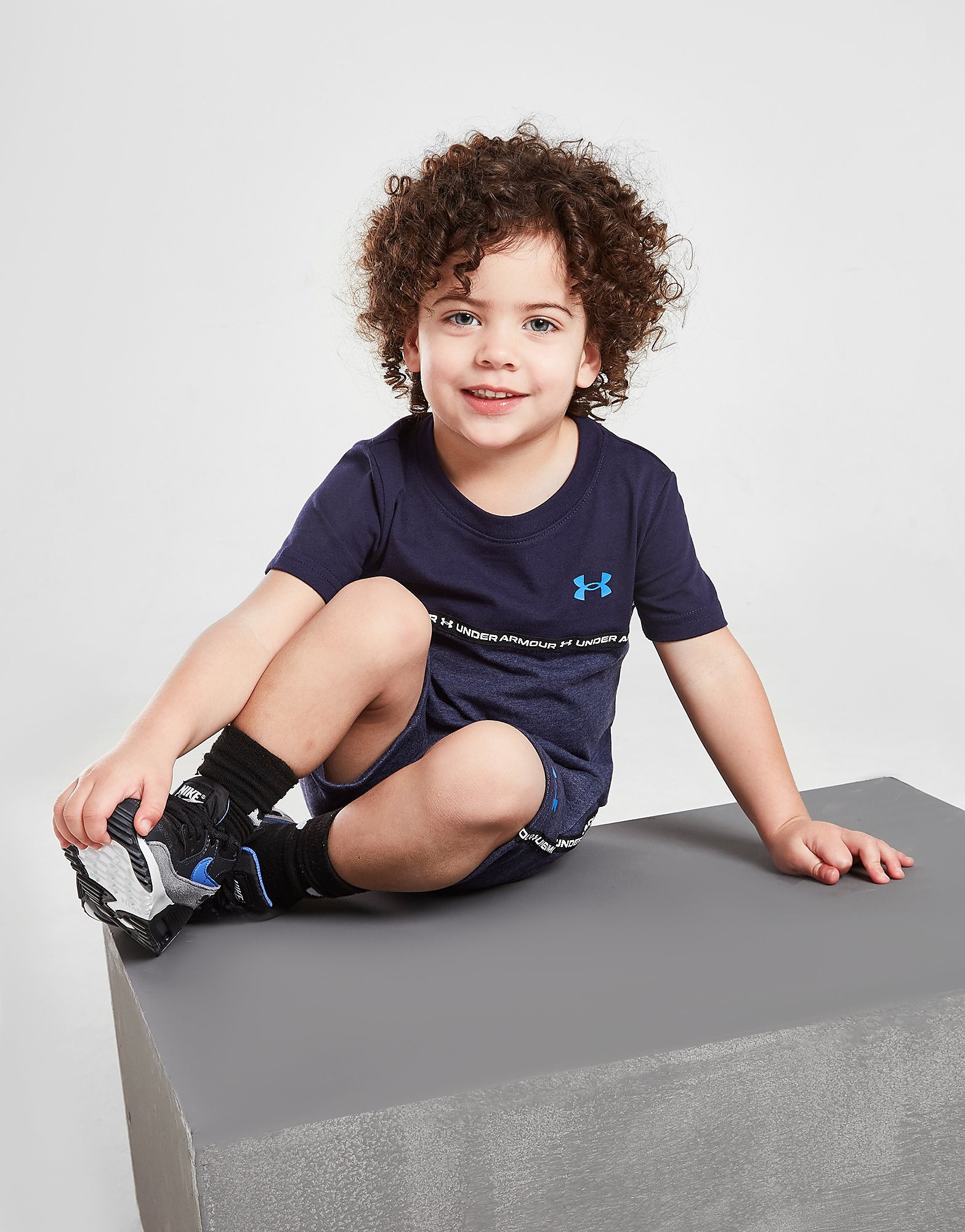 

Under Armour Threadborne Tape T-Shirt/Shorts Set Infant - Only at JD - Blue - Kids, Blue