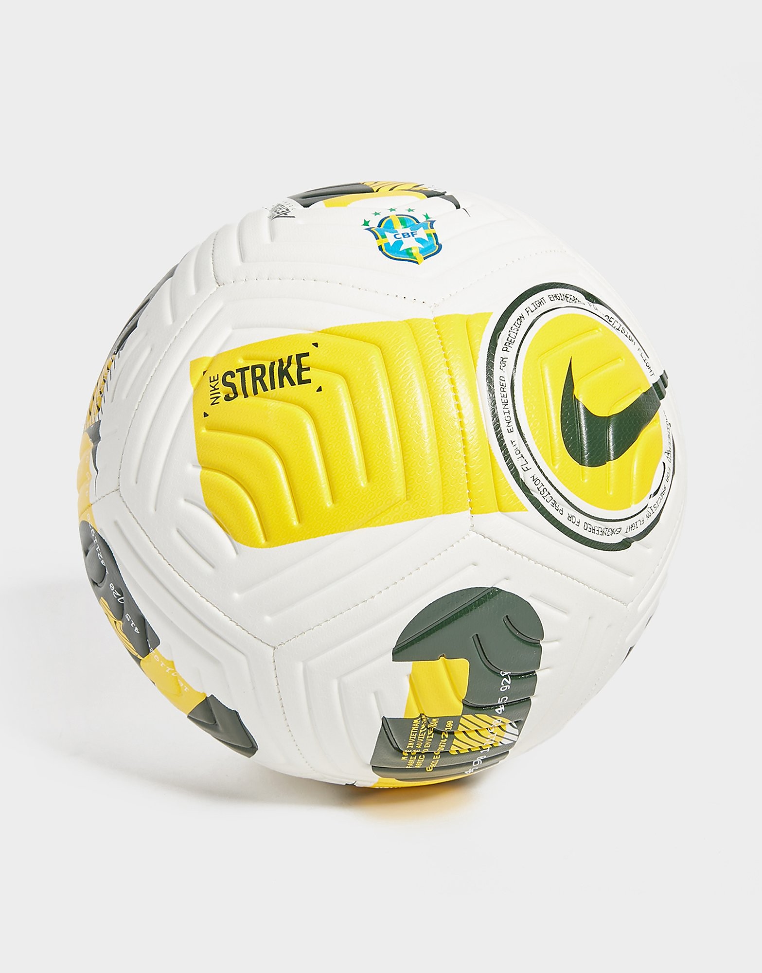 

Nike Brazil Strike Football - White/Tour Yellow/Pro Green/Yellow - Mens, White/Tour Yellow/Pro Green/Yellow