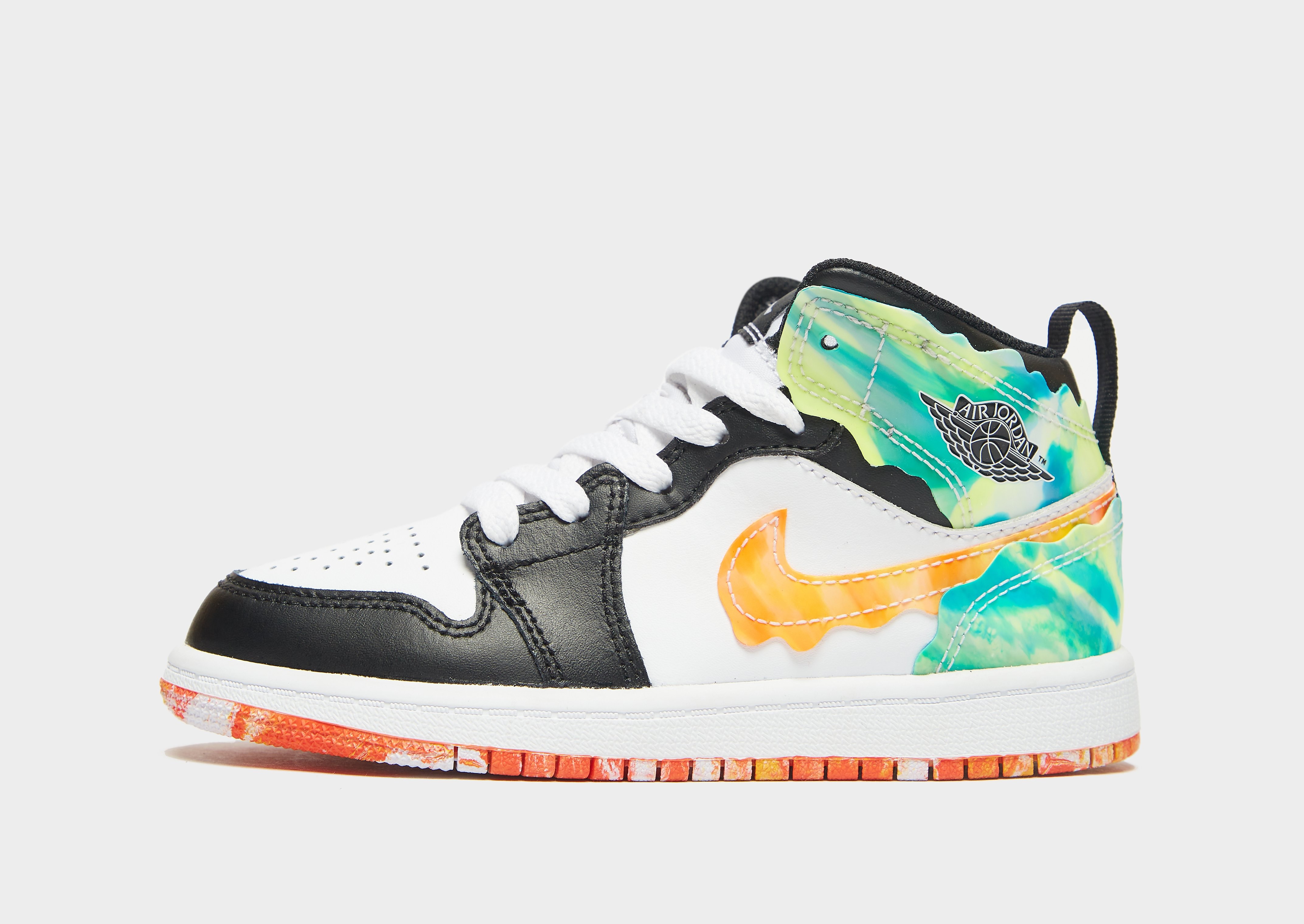 

Jordan Air 1 Mid Children - Black/Team Orange/Kumquat/White/Green - Kids, Black/Team Orange/Kumquat/White/Green