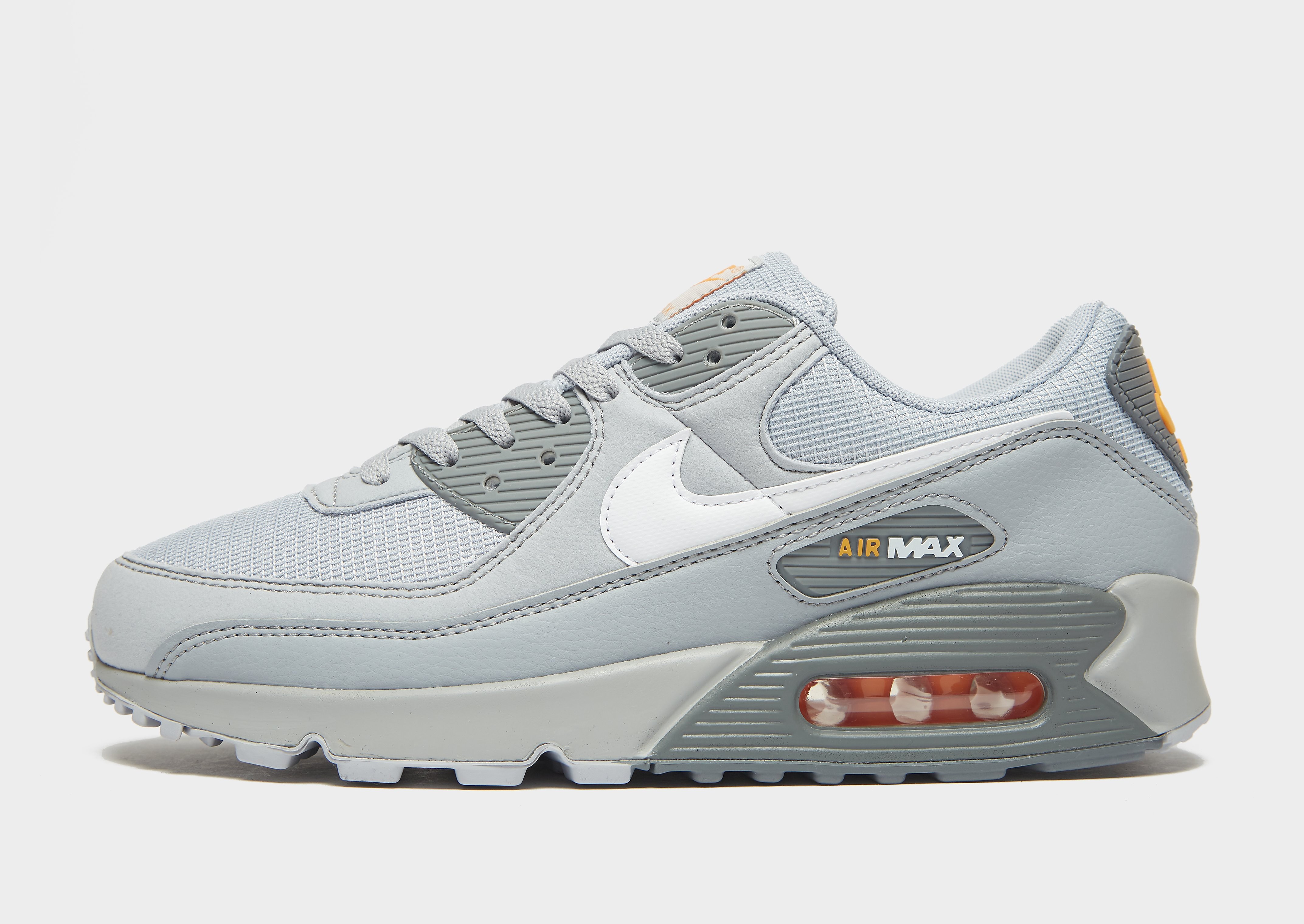 

Nike Air Max 90 - Only at JD - Wolf Grey/Kumquat/Cool Grey/White - Mens, Wolf Grey/Kumquat/Cool Grey/White