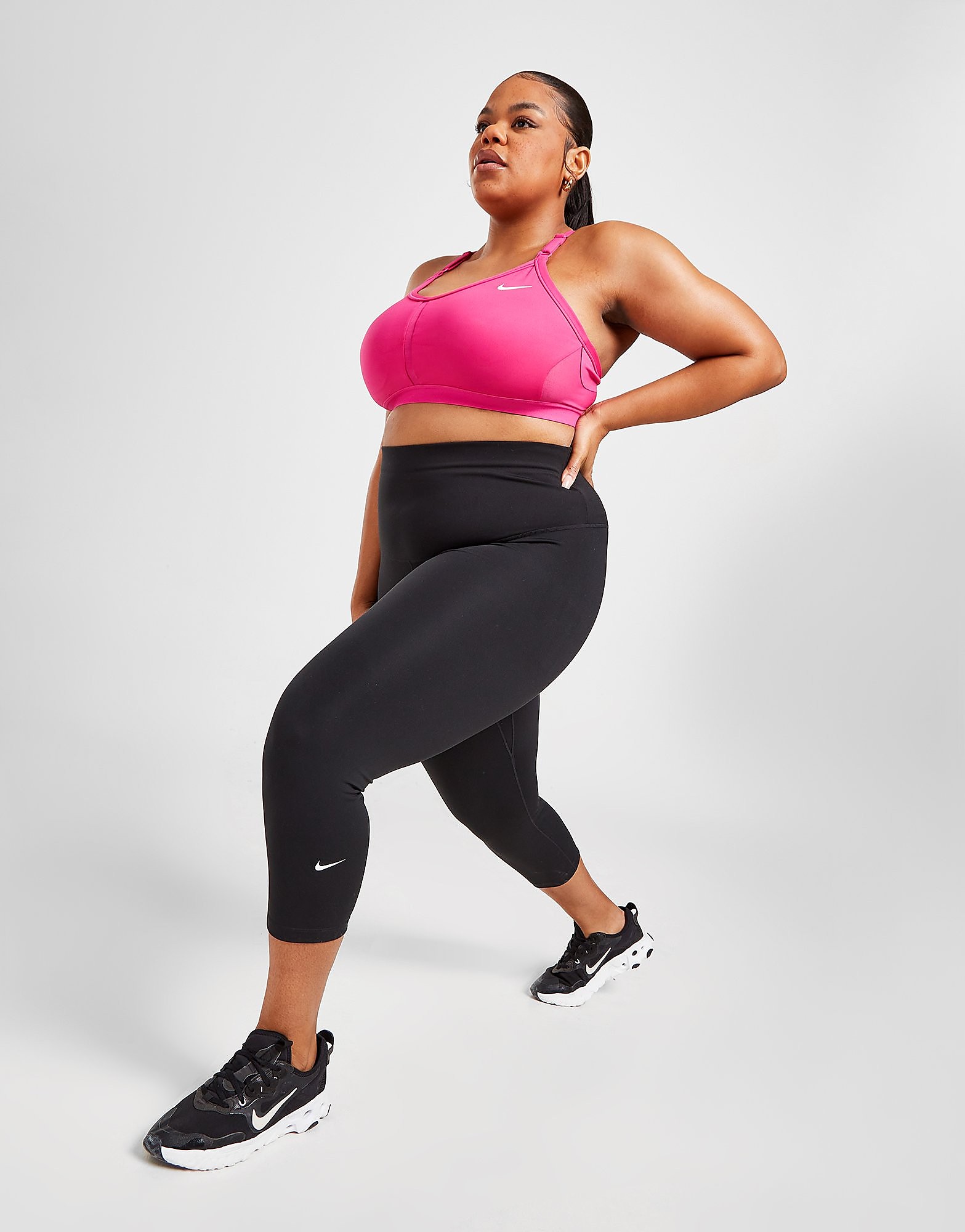 

Nike Plus Size One High Waist Cropped Leggings - Black - Womens, Black