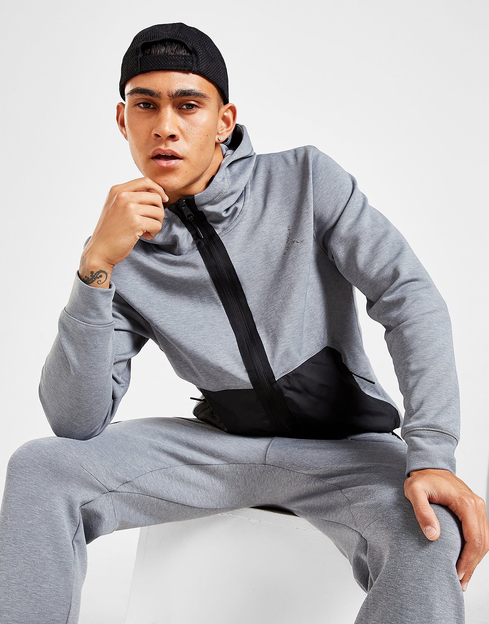 

Jordan Statement Full Zip Hoodie - Grey - Mens, Grey