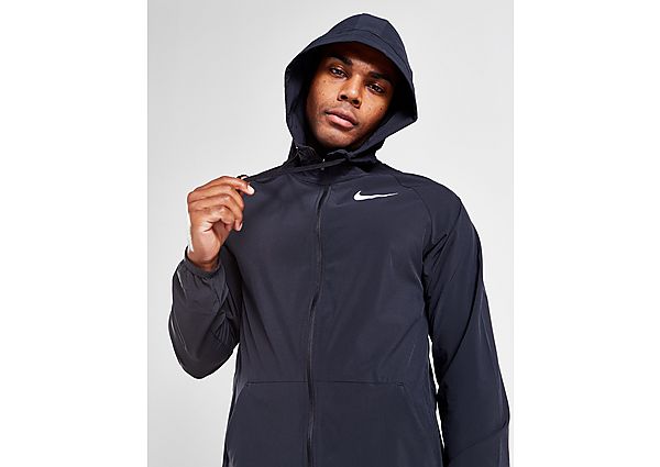 Nike Flex Vent Max Full Zip Hooded Jacket - Only at JD - Black/Black/White/BLK - Mens, Black/Black/White/BLK
