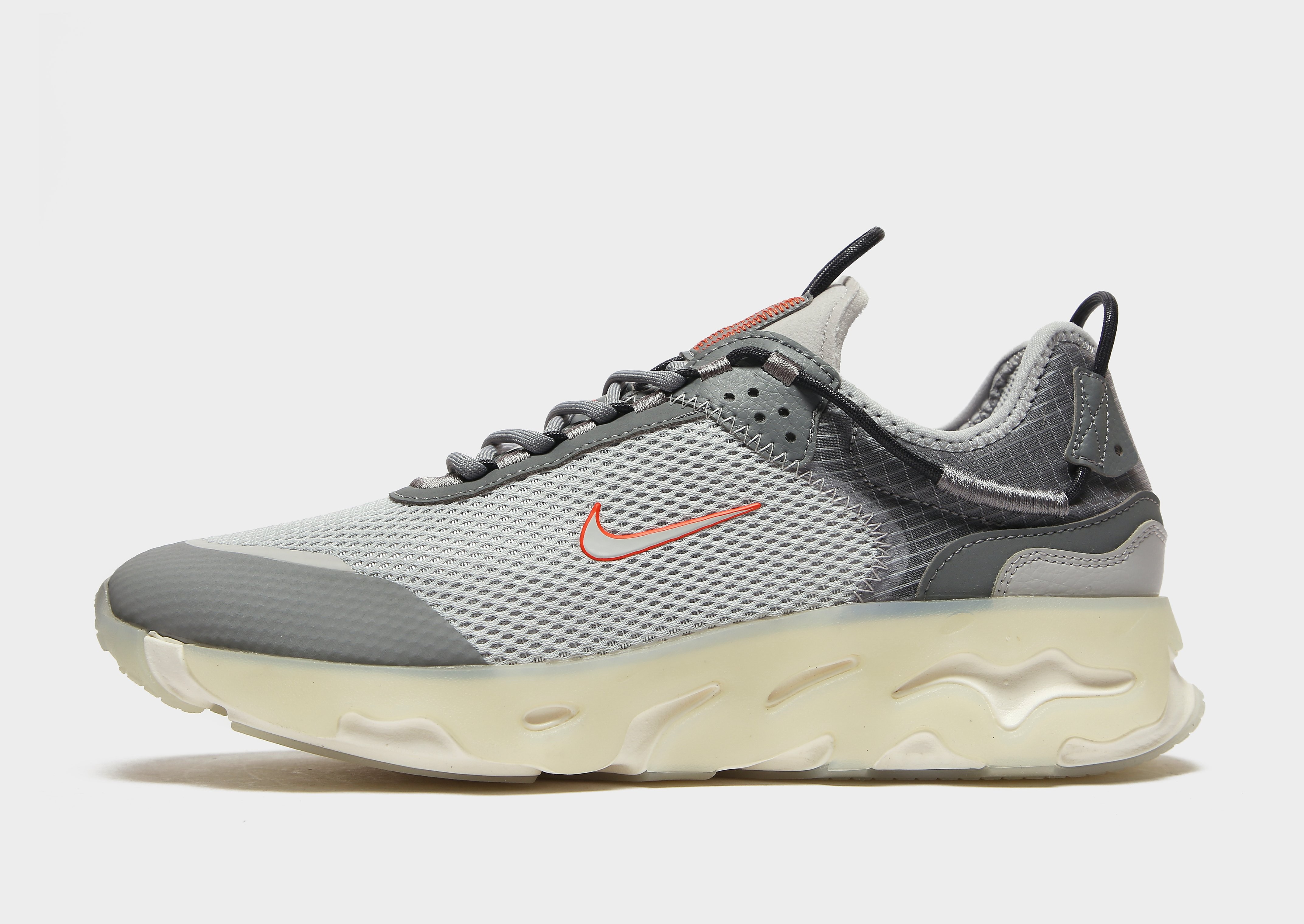 

Nike React Live - Grey Fog/Sail/Particle Grey/Team Orange - Mens, Grey Fog/Sail/Particle Grey/Team Orange