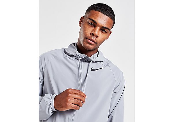 Nike Flex Vent Max Full Zip Hooded Jacket - Particle Grey/Iron Grey/Black/GRY - Mens, Particle Grey/Iron Grey/Black/GRY