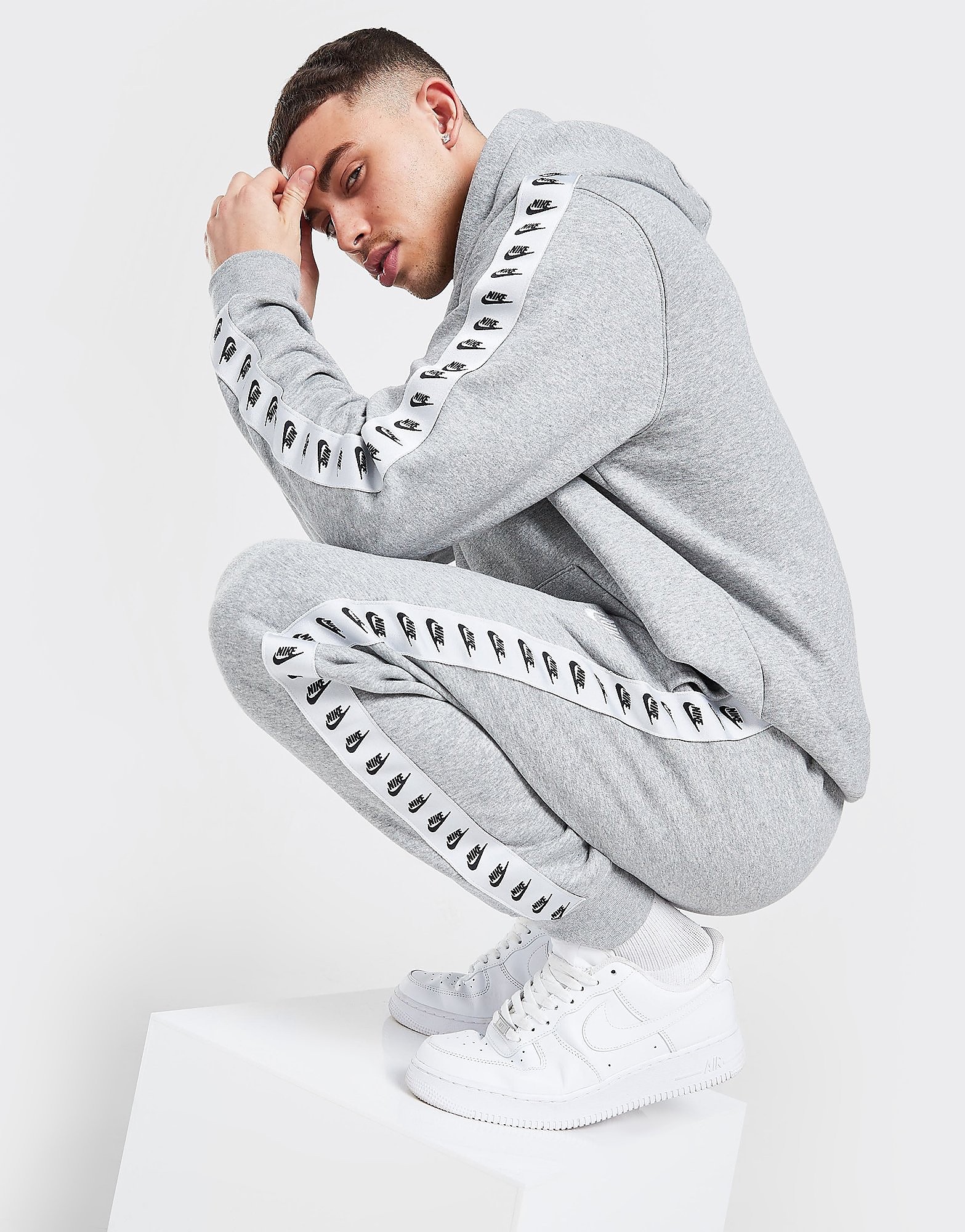 

Nike Zeus Tape Tracksuit - Dark Grey/White - Mens, Dark Grey/White