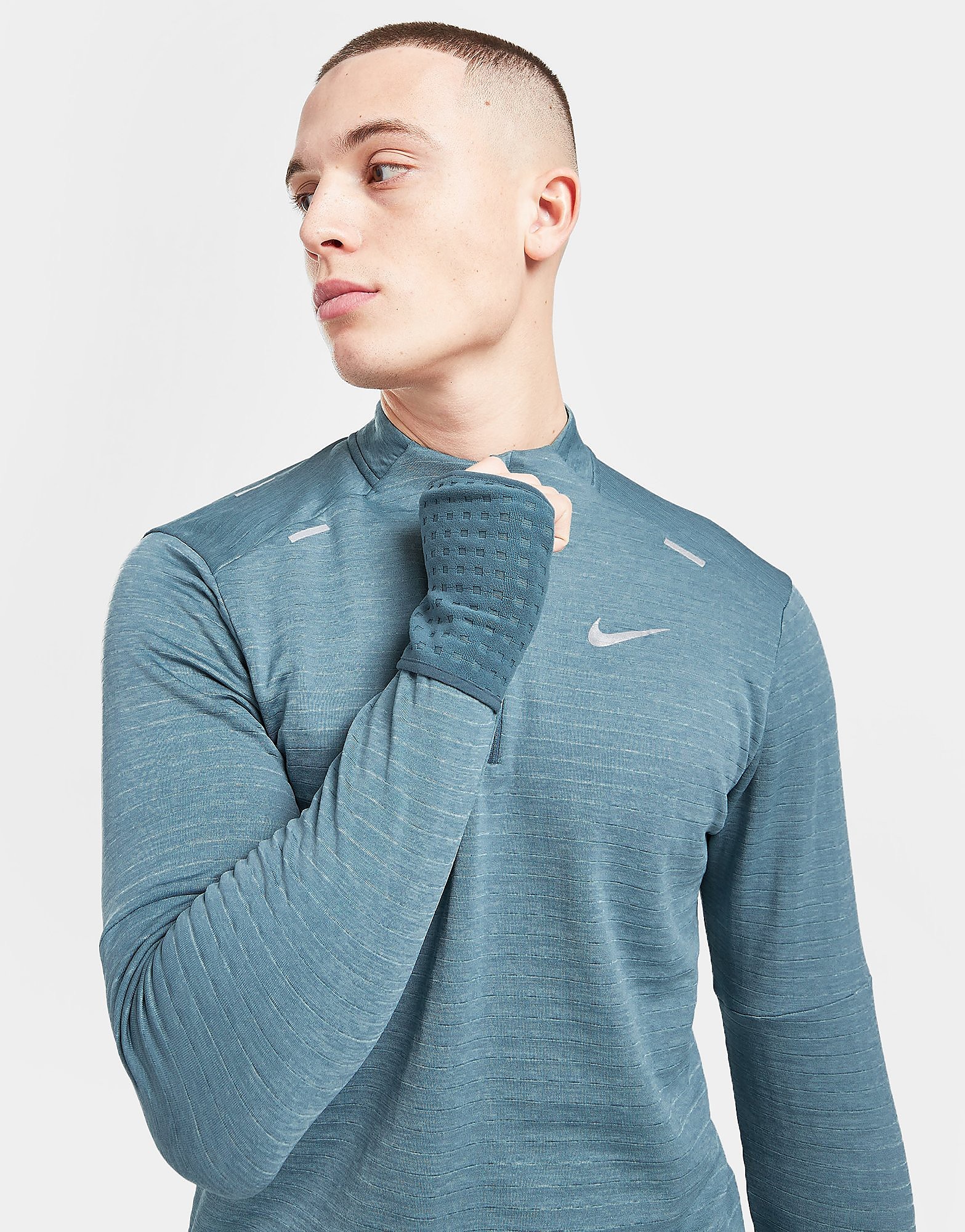 Nike Therma-FIT Repel Element 1/4 Zip Top - Ash Green/Aviator Grey/Heather - Mens, Ash Green/Aviator Grey/Heather