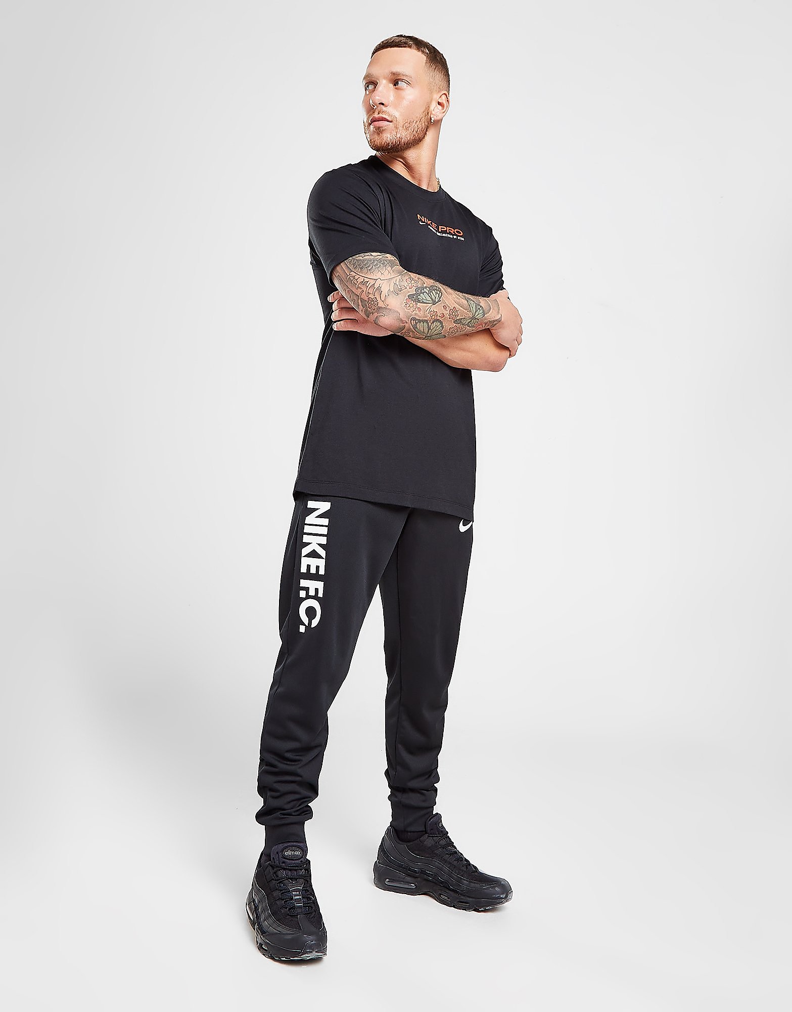 

Nike FC Dri-FIT Track Pants - Black/White/White - Mens, Black/White/White