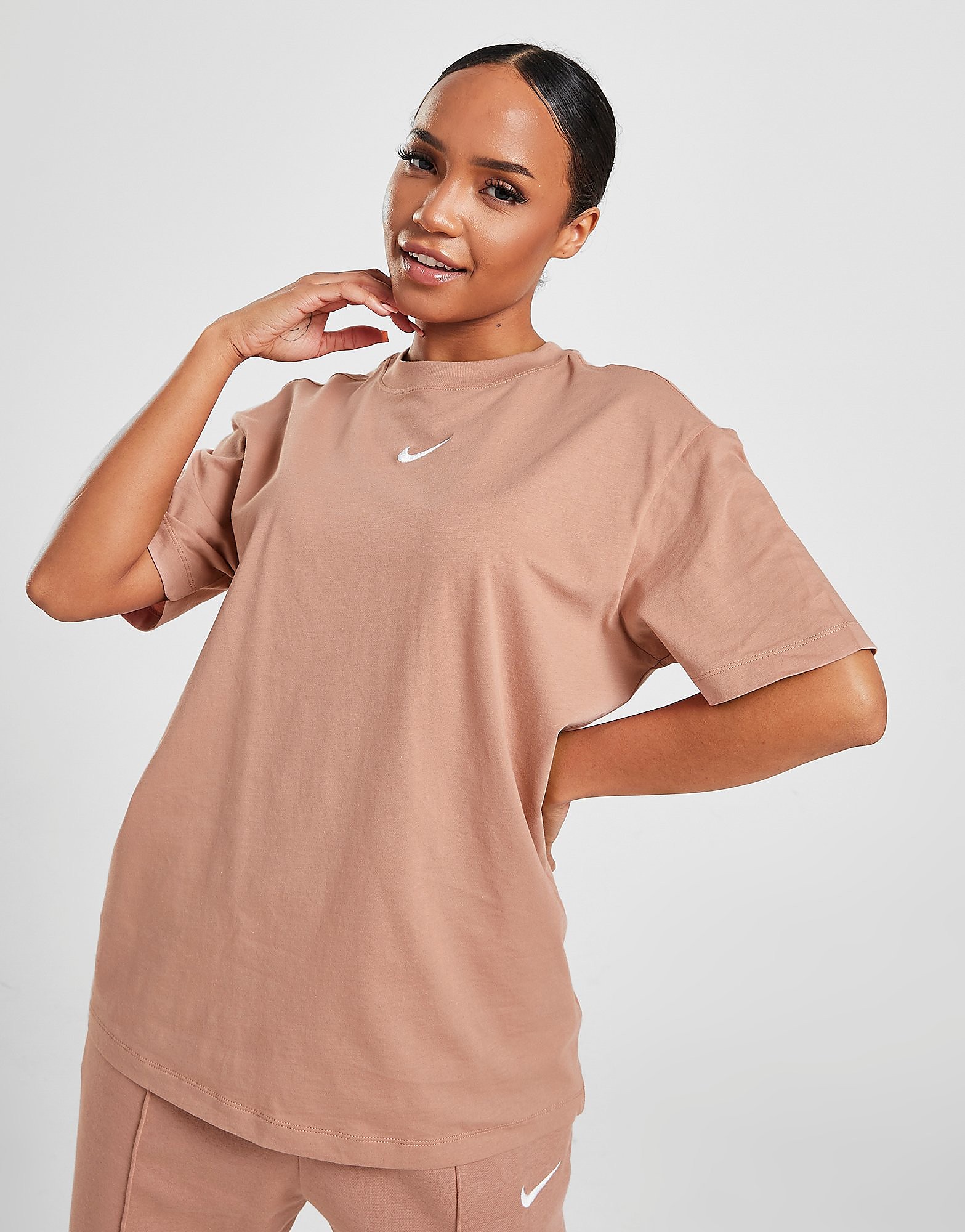 

Nike Sportswear Essential Oversized T-Shirt Women's - Rose Whisper/White, Rose Whisper/White