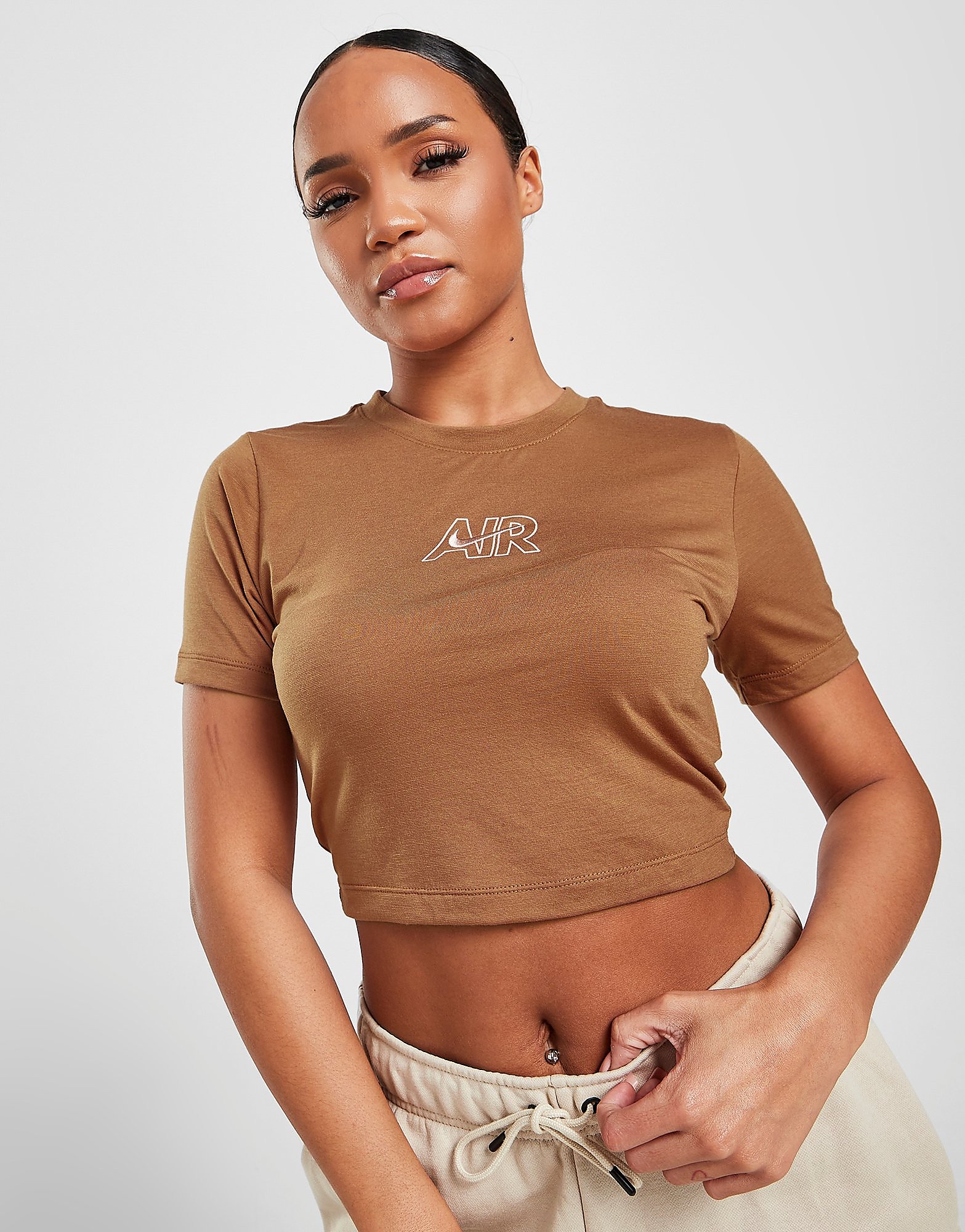 

Nike Air Slim Crop T-Shirt - Mineral Clay - Womens, Mineral Clay