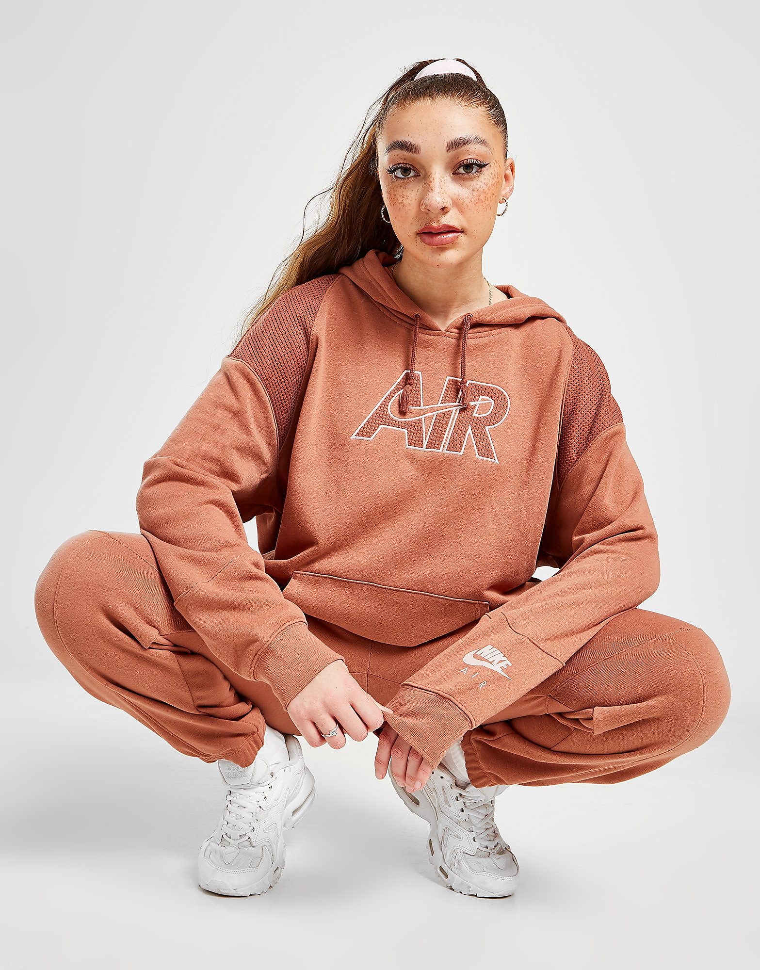 

Nike Air Overhead Hoodie - Mineral Clay/Red Bark/Pink Oxford - Womens, Mineral Clay/Red Bark/Pink Oxford