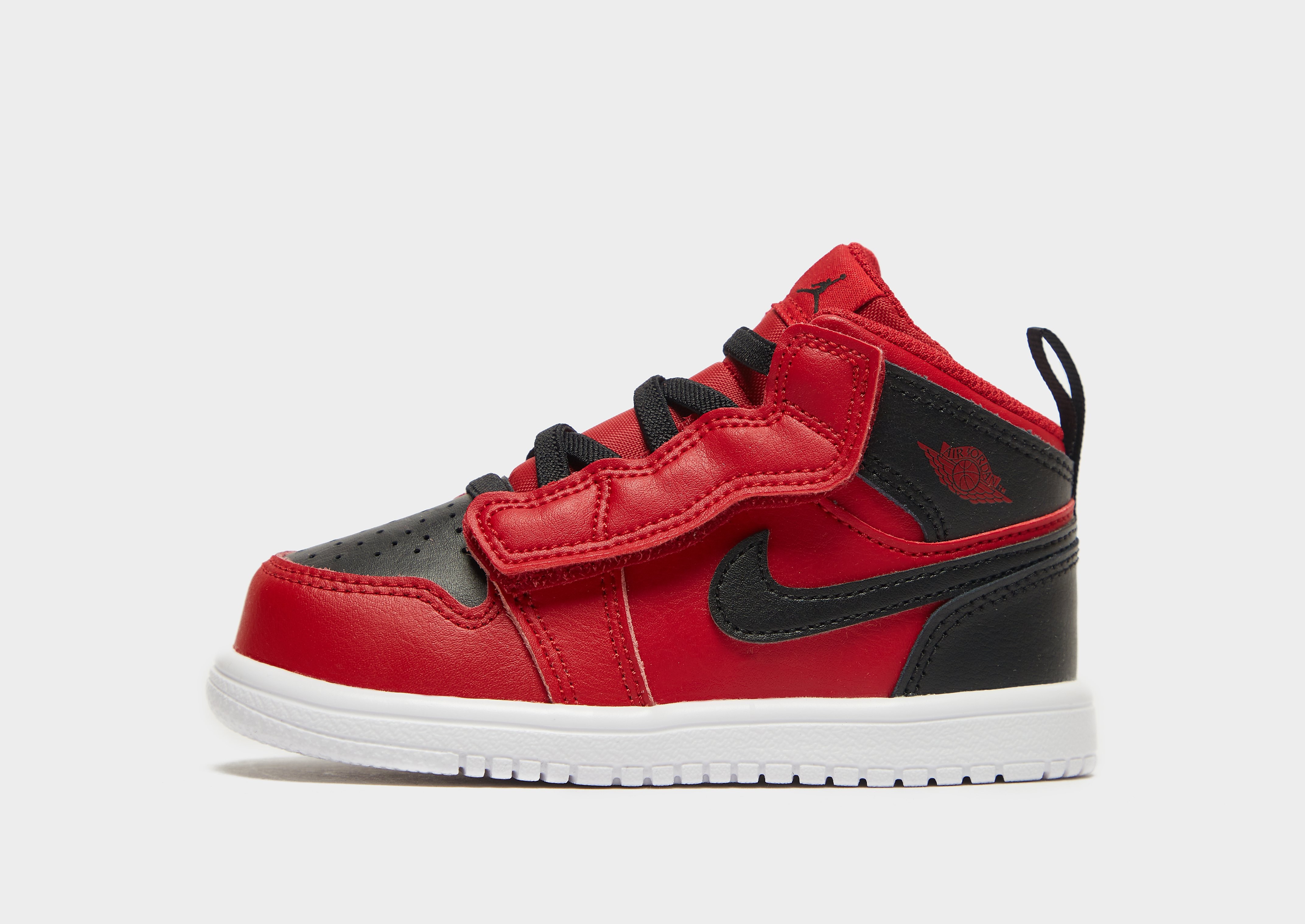 Jordan Air 1 Mid Infant - Red/Black - Kids, Red/Black