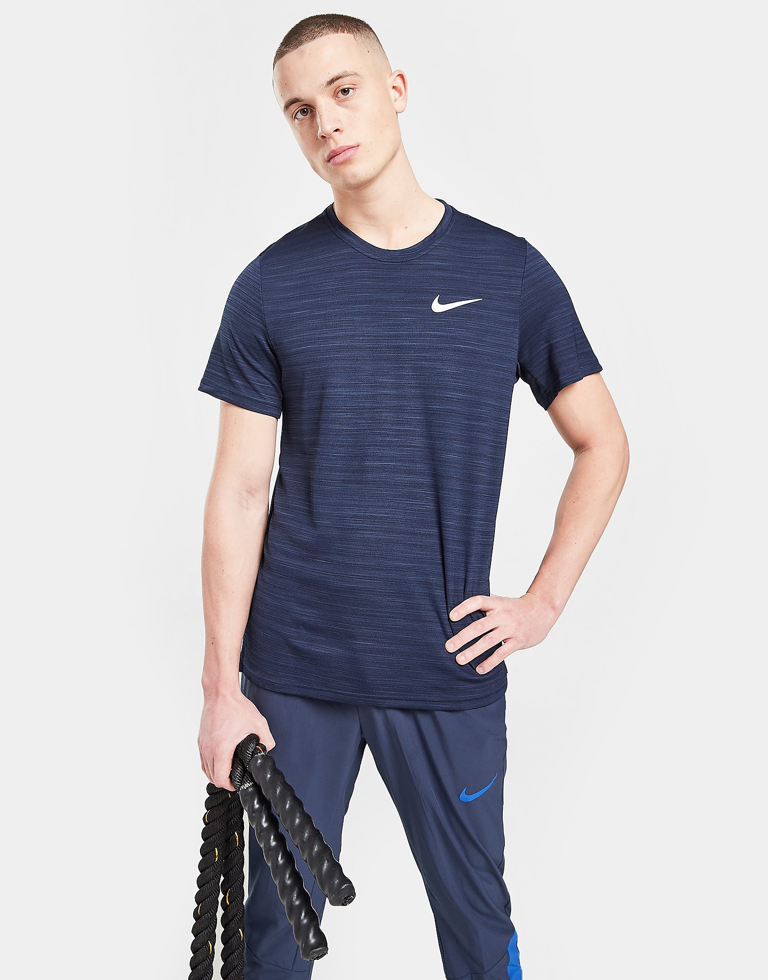 Nike Superset T-Shirt - Navy/White - Mens, Navy/White