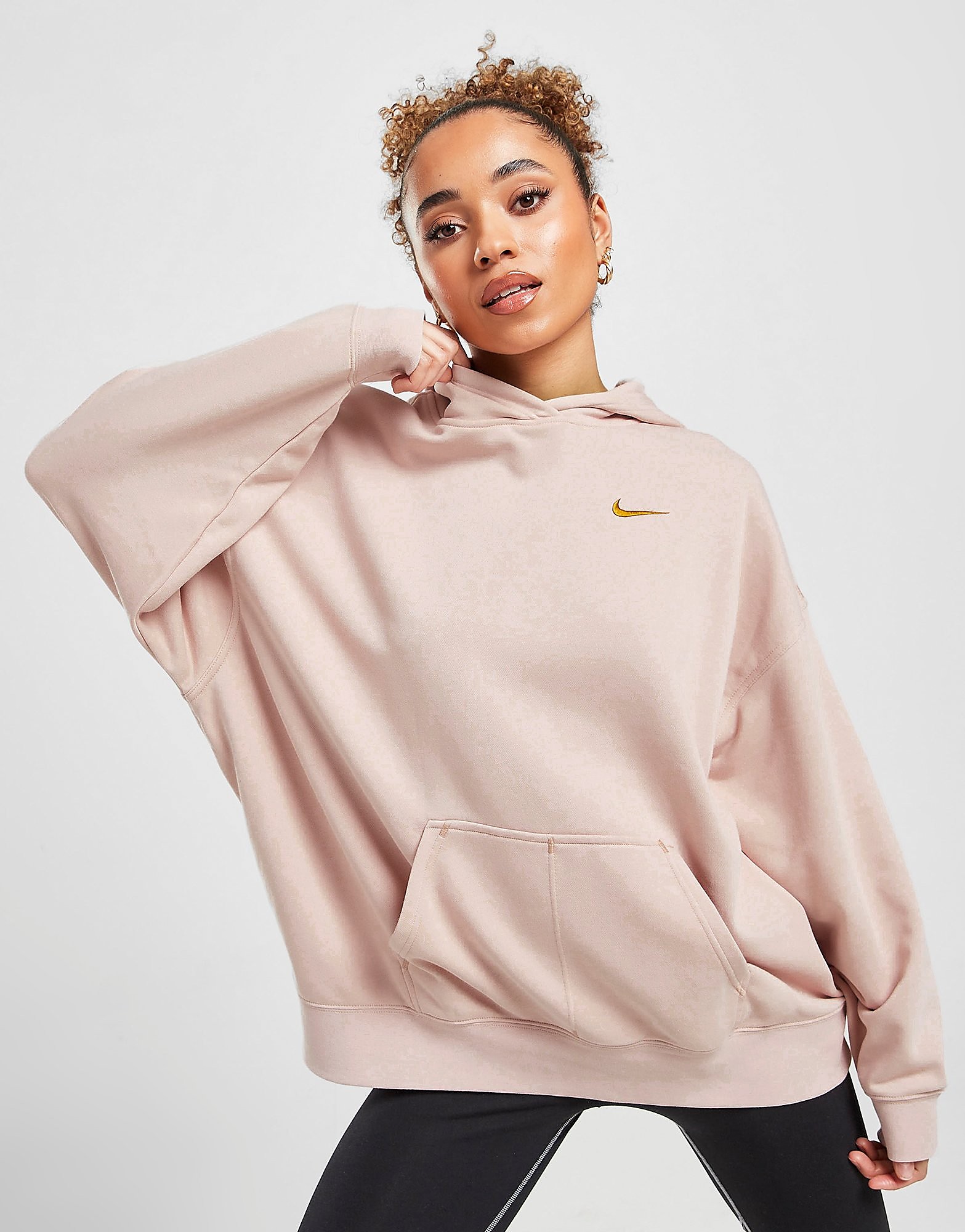 

Nike Sportswear Swoosh Oversized Hoodie - Pink Oxford/Light Curry/Rose Whisper/Rose Whisper - Womens, Pink Oxford/Light Curry/Rose Whisper/Rose Whisper