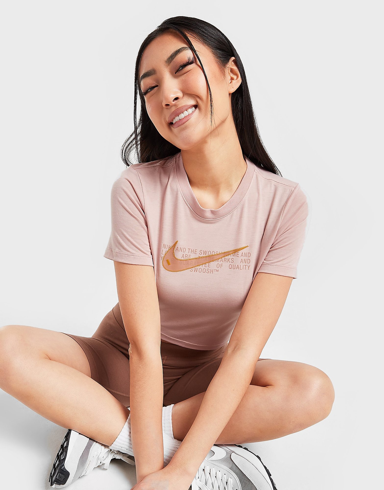 

Nike Swoosh Slim Crop T-Shirt - Pink Oxford - Womens, Pink Oxford