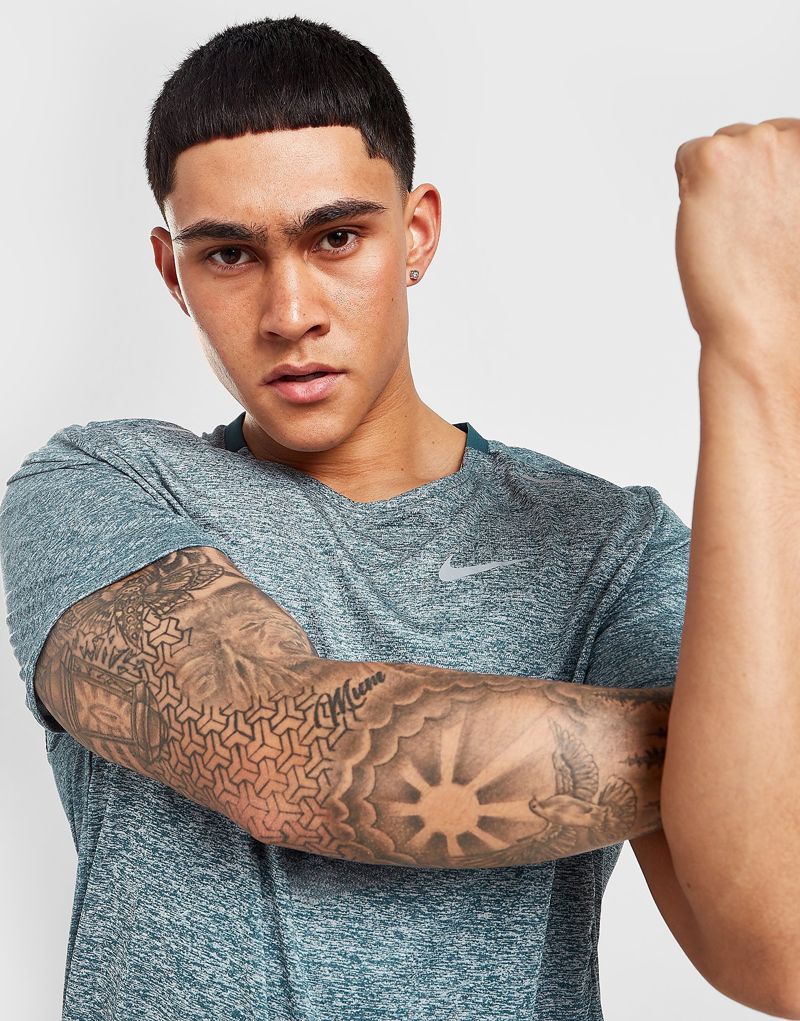 Nike Rise 365 T-Shirt - Ash Green/Heather, Ash Green/Heather
