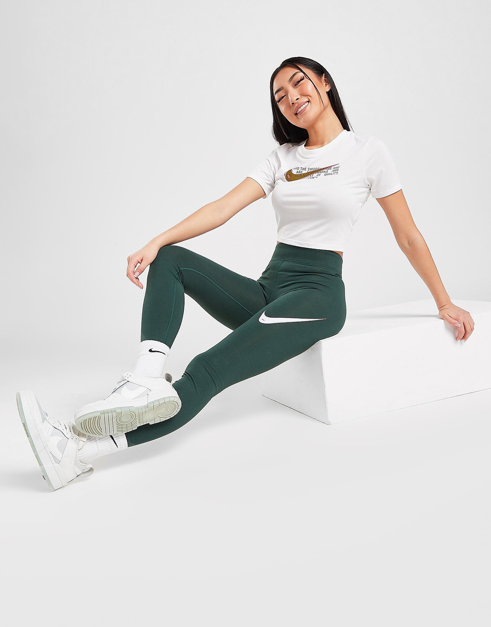 

Nike Swoosh Leggings - Pro Green/Mystic Hibiscus/White - Womens, Pro Green/Mystic Hibiscus/White