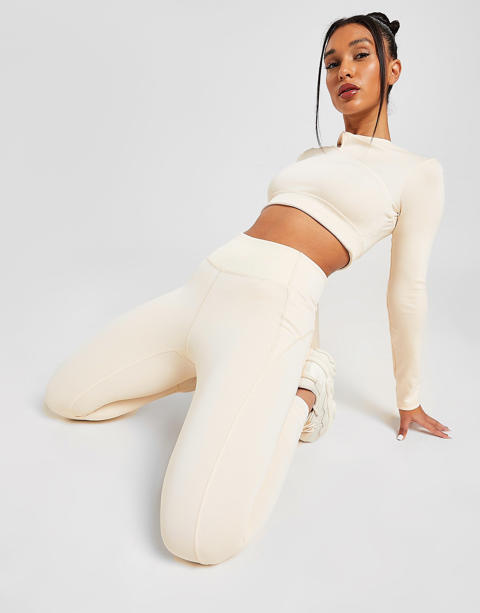 adidas Hyperglam Training Tights - Wonder White - Womens, Wonder White