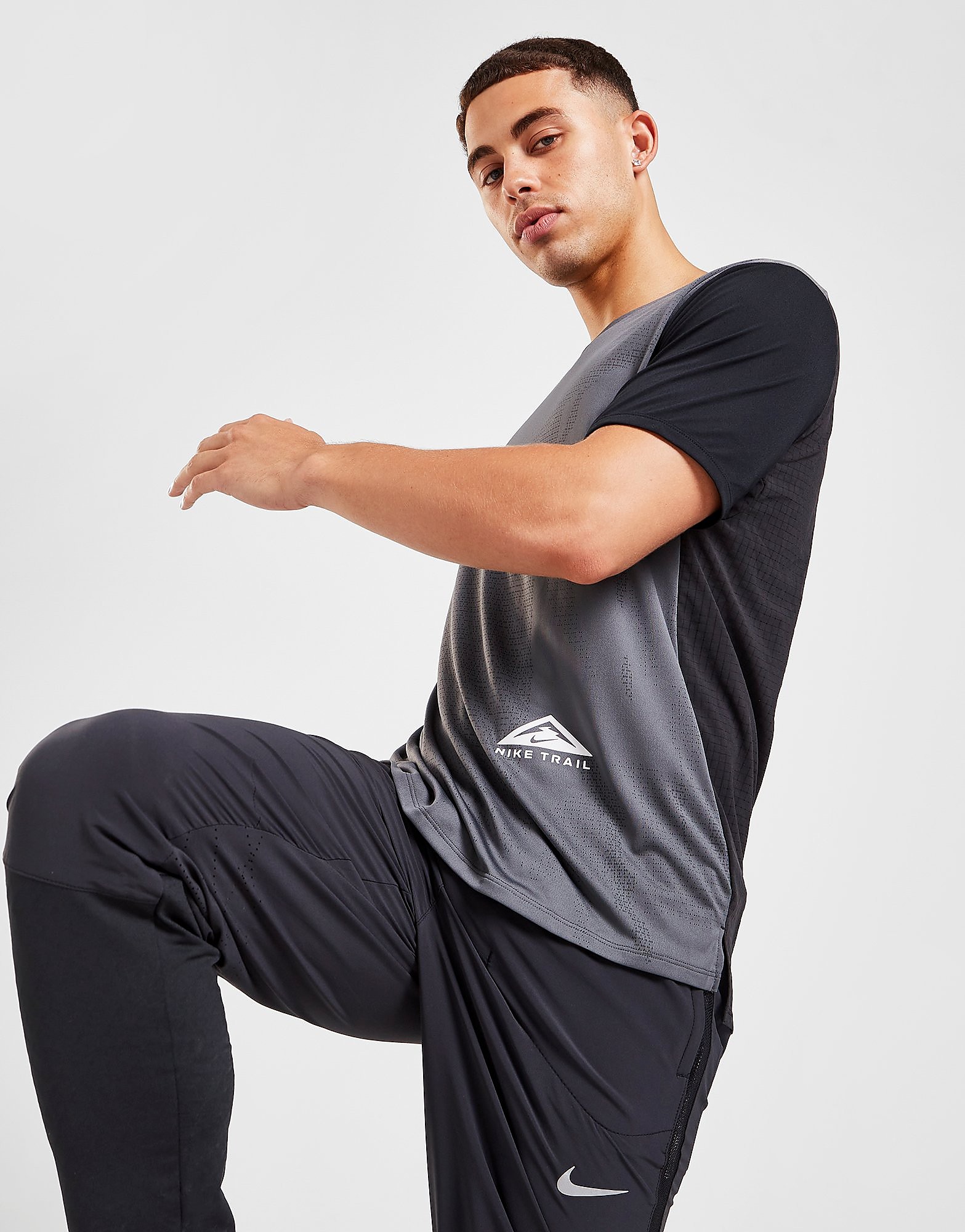 

Nike Trail Rise T-Shirt - Black - Mens, Black