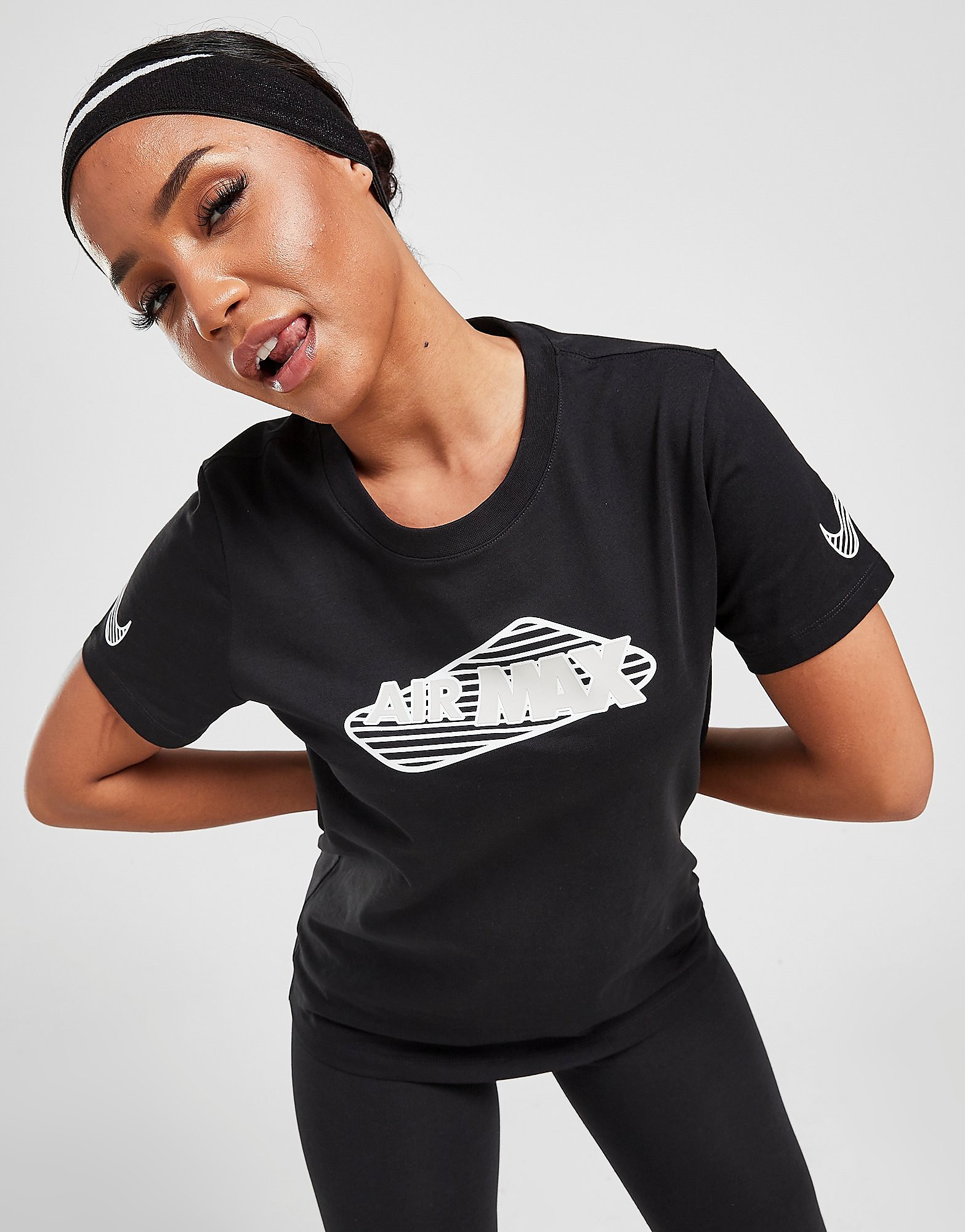 

Nike Air Max Short Sleeve T-Shirt - Black - Womens, Black
