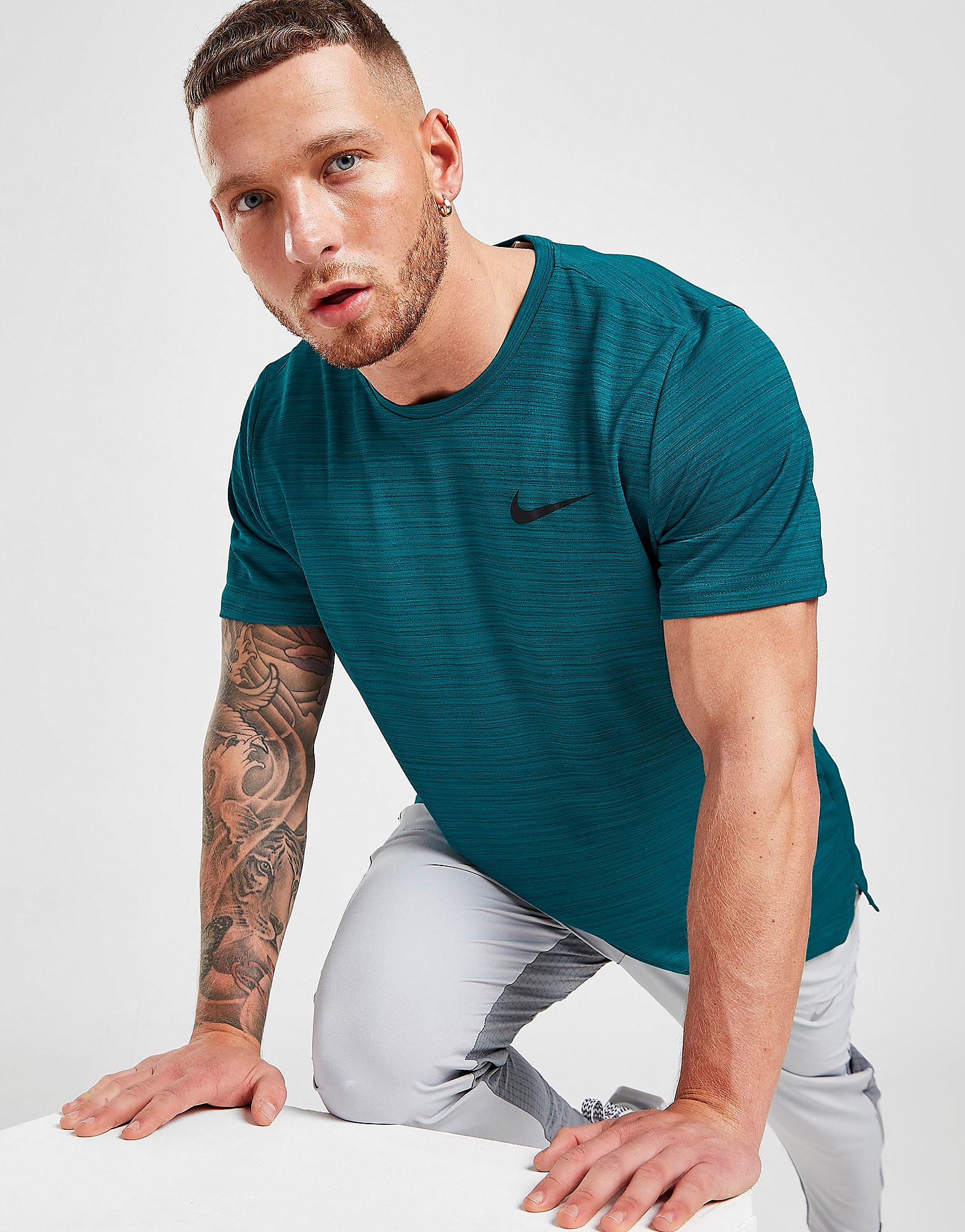 Nike Superset T-Shirt - Bright Spruce/Black - Mens, Bright Spruce/Black