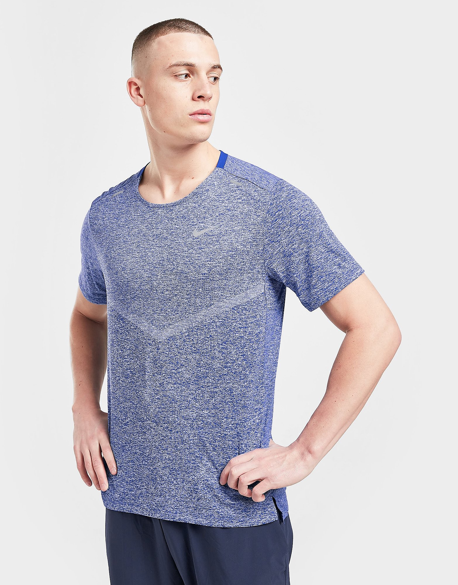 Nike Rise 365 T-Shirt - Game Royal/Heather - Mens, Game Royal/Heather
