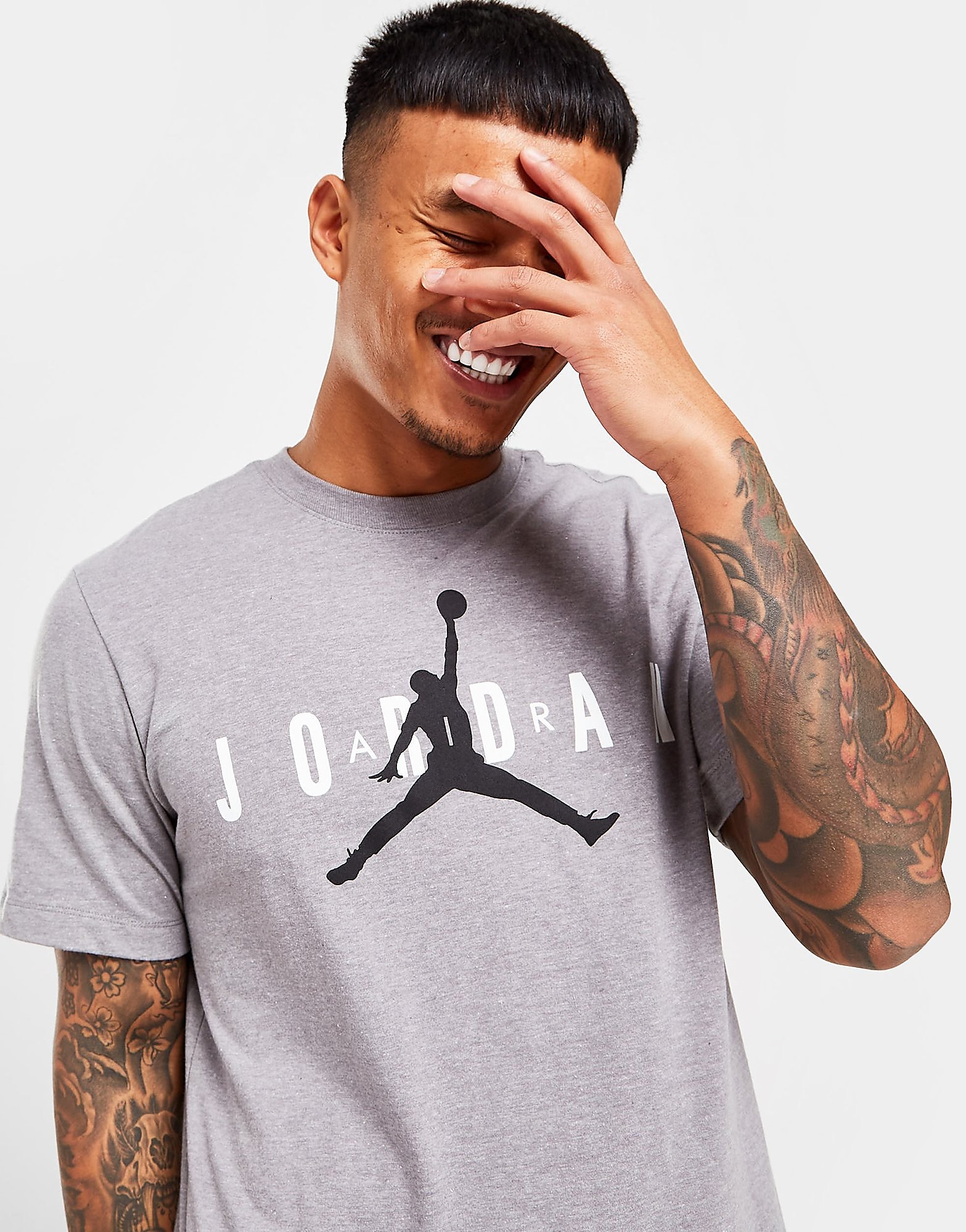 

Jordan Air T-Shirt - Carbon Heather/White/Black, Carbon Heather/White/Black