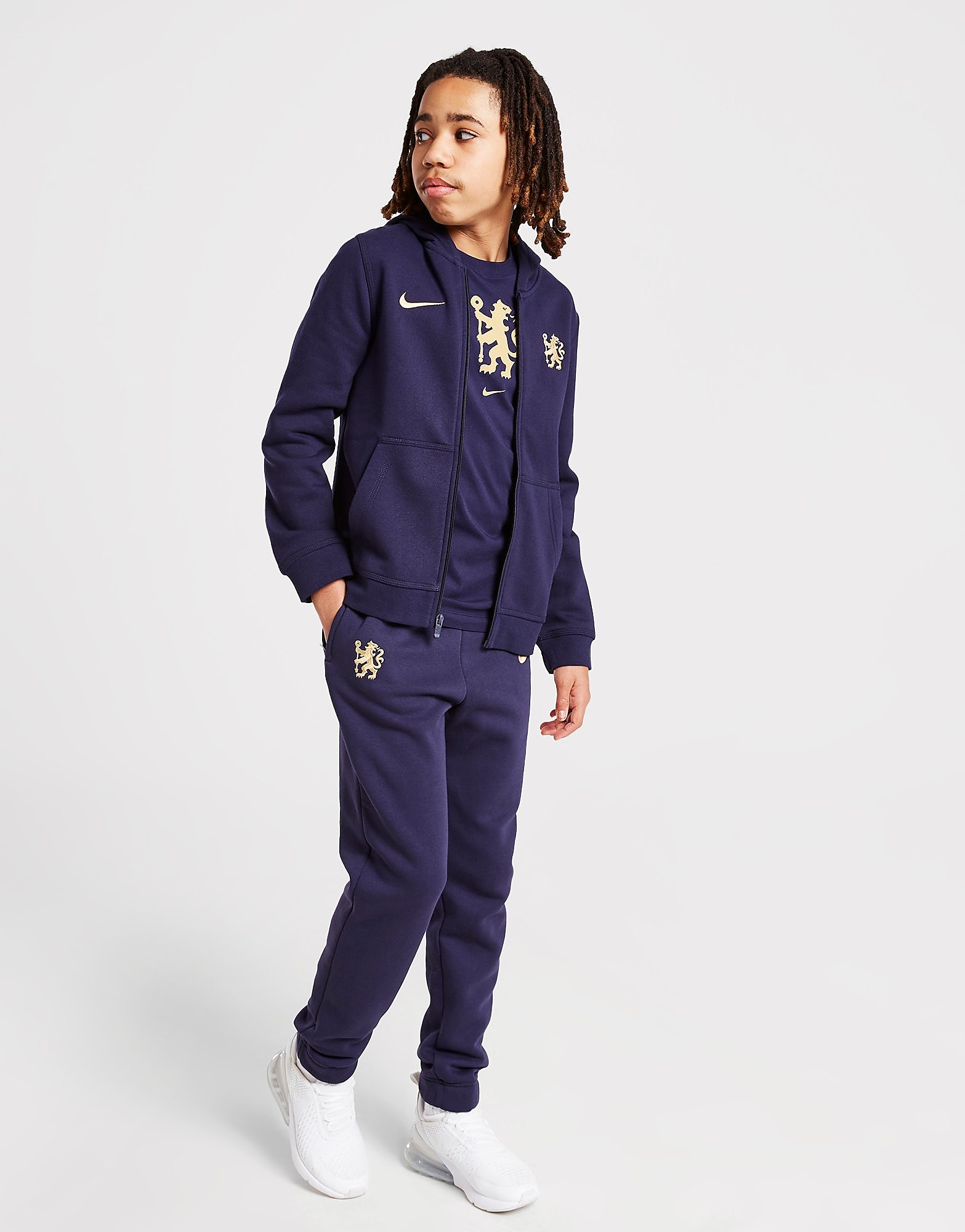 

Nike Chelsea FC Fleece Joggers Junior - Blackened Blue/Jersey Gold - Kids, Blackened Blue/Jersey Gold