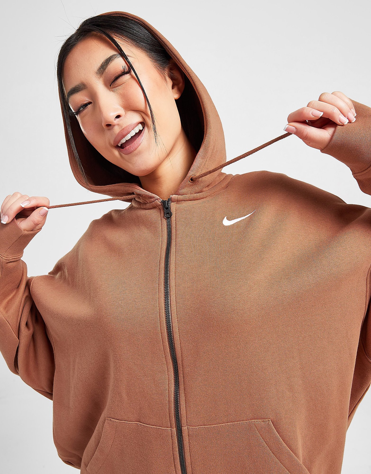 

Nike Trend Full Zip Hoodie - Mineral Clay/White - Womens, Mineral Clay/White