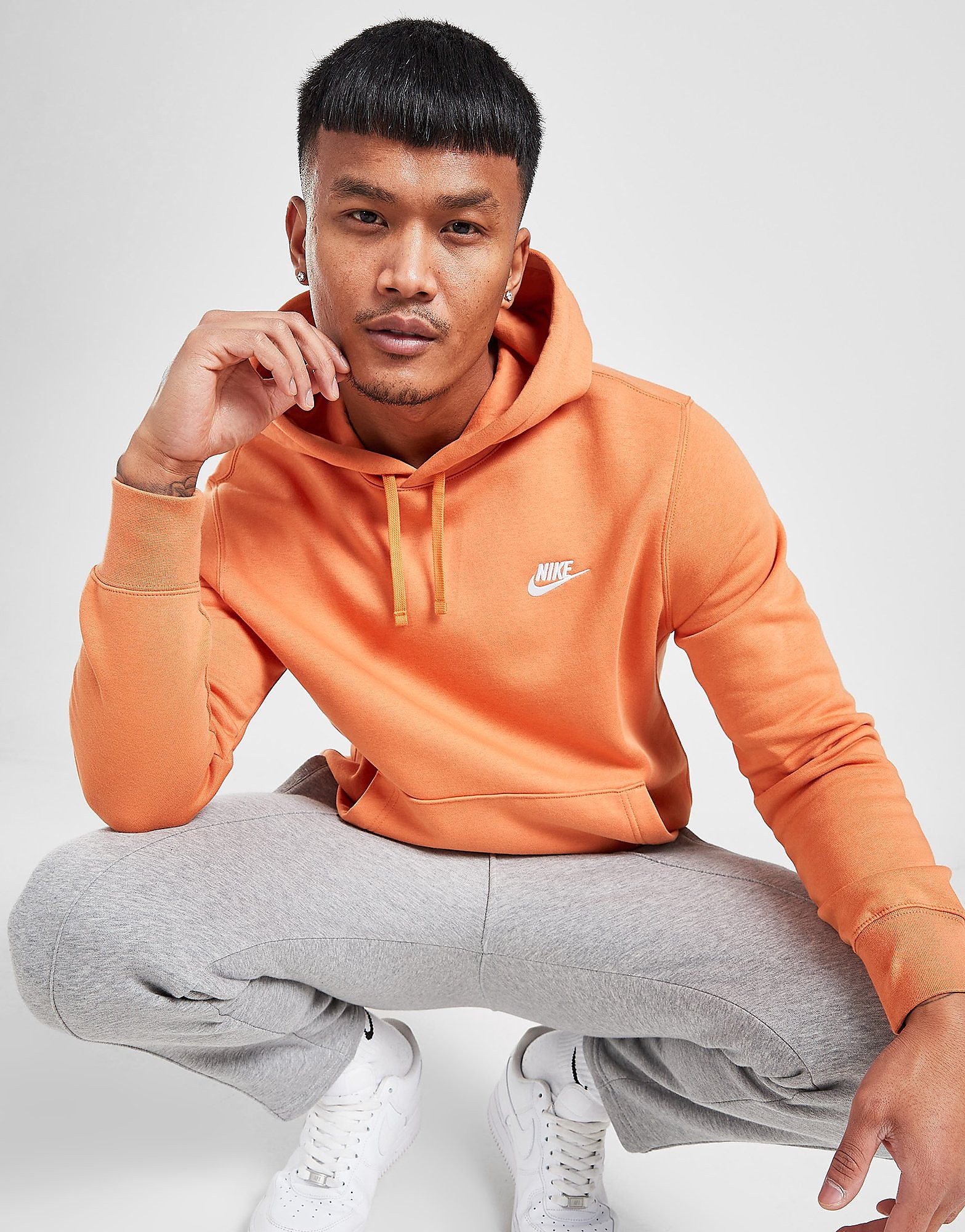 

Nike Sportswear Club Fleece Pullover Hoodie - Hot Curry/Hot Curry/White - Mens, Hot Curry/Hot Curry/White