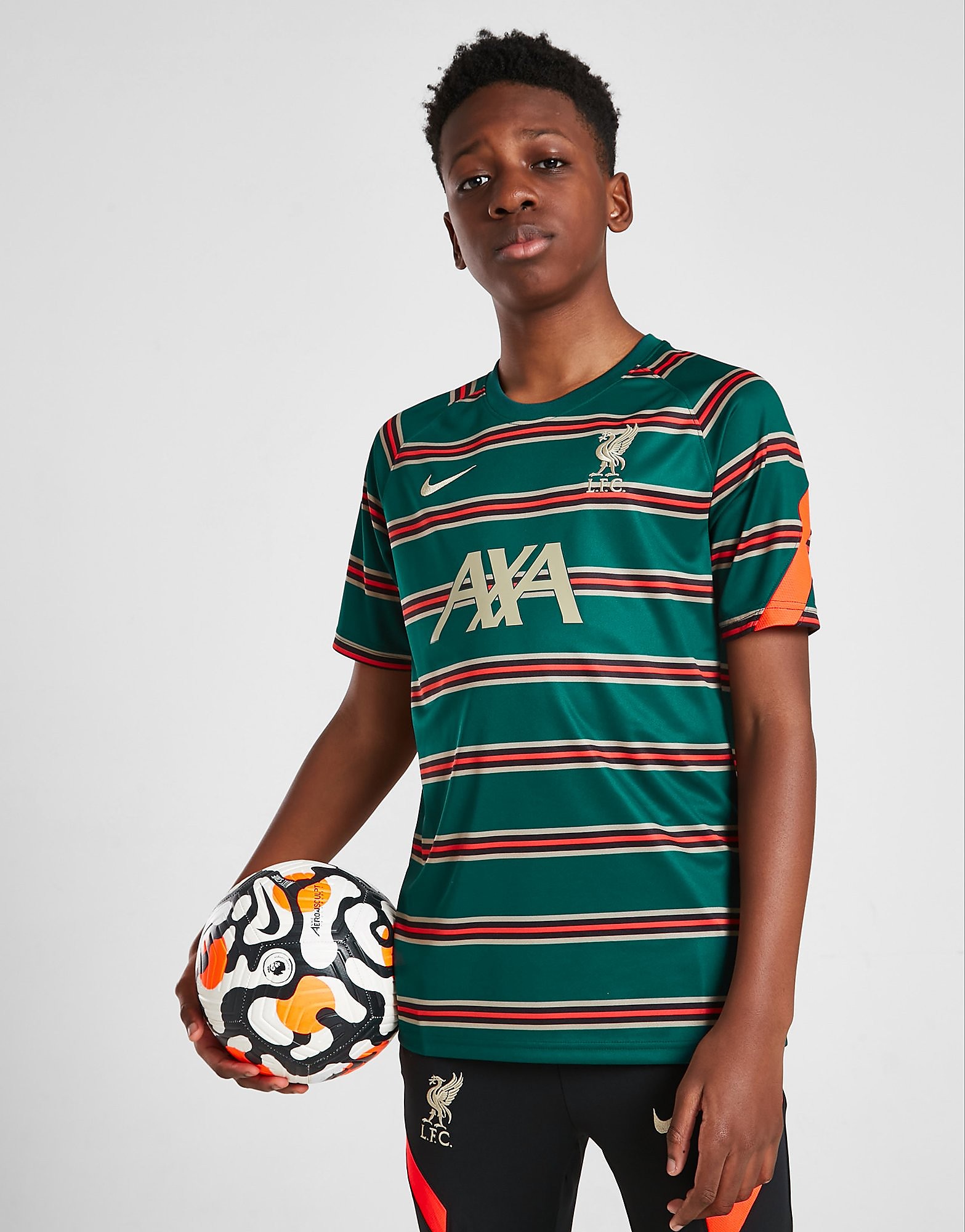 

Nike Liverpool FC Pre-Match Shirt Junior - Dark Atomic Teal/Bright Crimson/Mystic Stone - Kids, Dark Atomic Teal/Bright Crimson/Mystic Stone