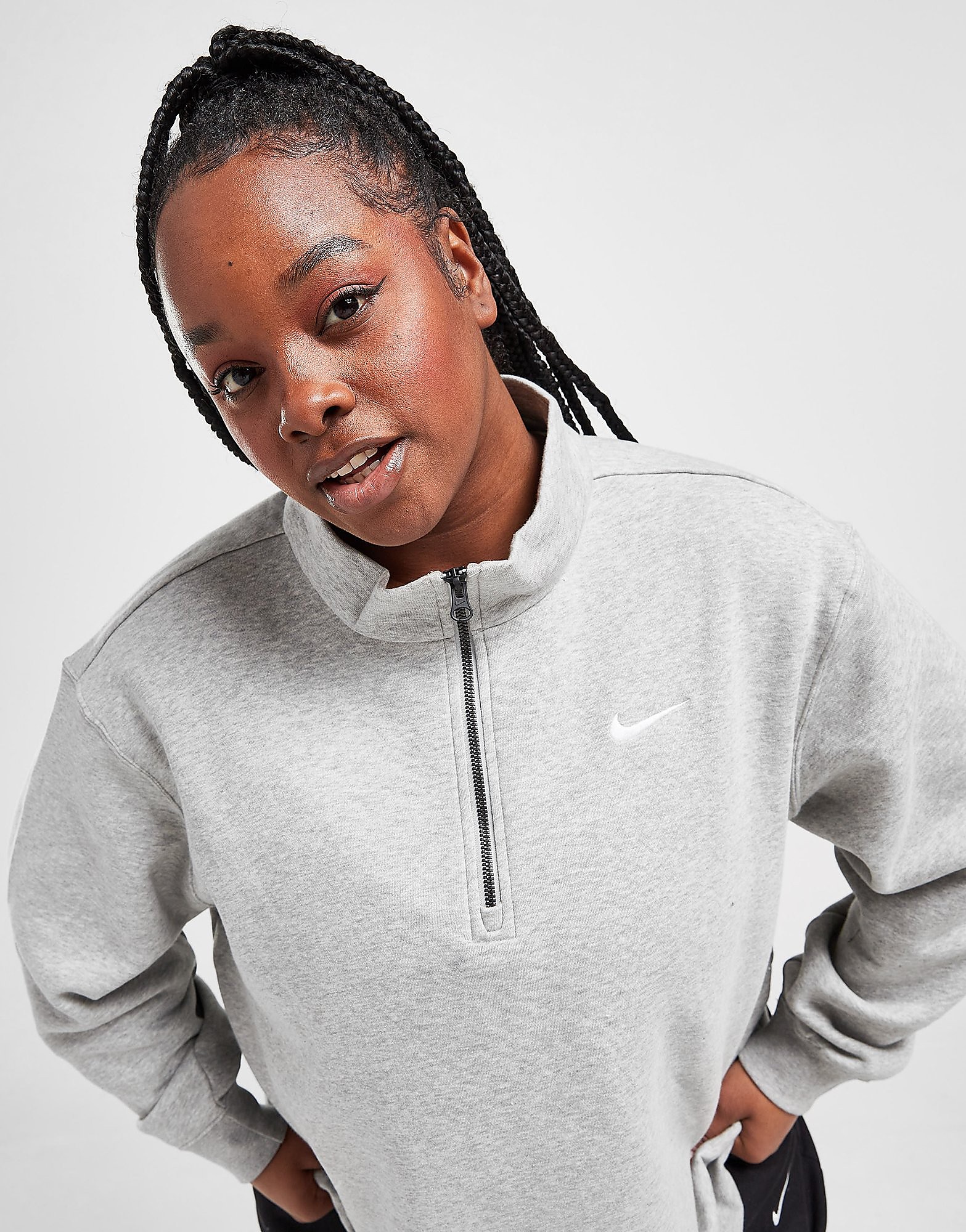 

Nike Plus Size Trend 1/4 Zip Top - Grey - Womens, Grey