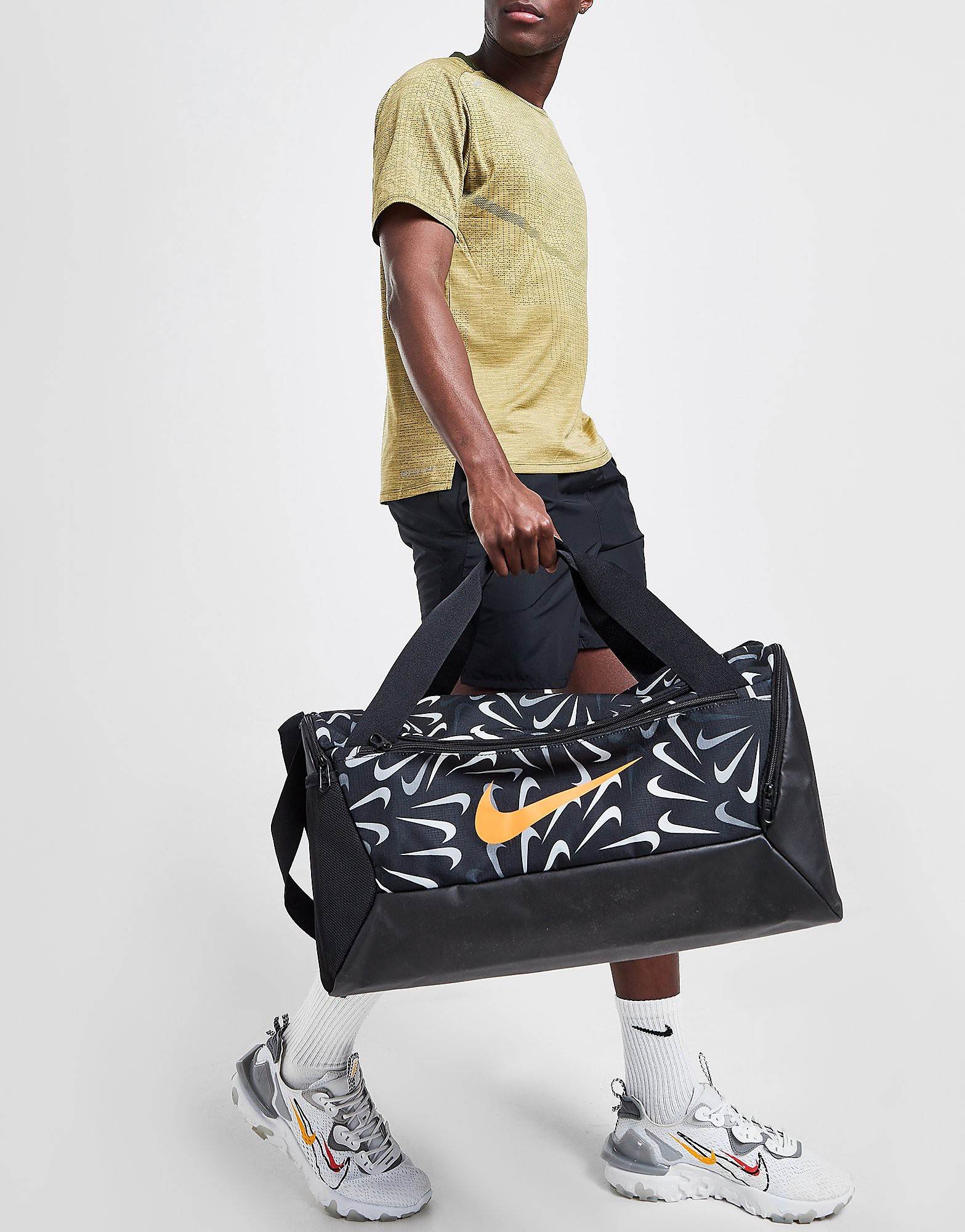 

Nike Small Brasilia Bag - Black/Black/Kumquat - Womens, Black/Black/Kumquat