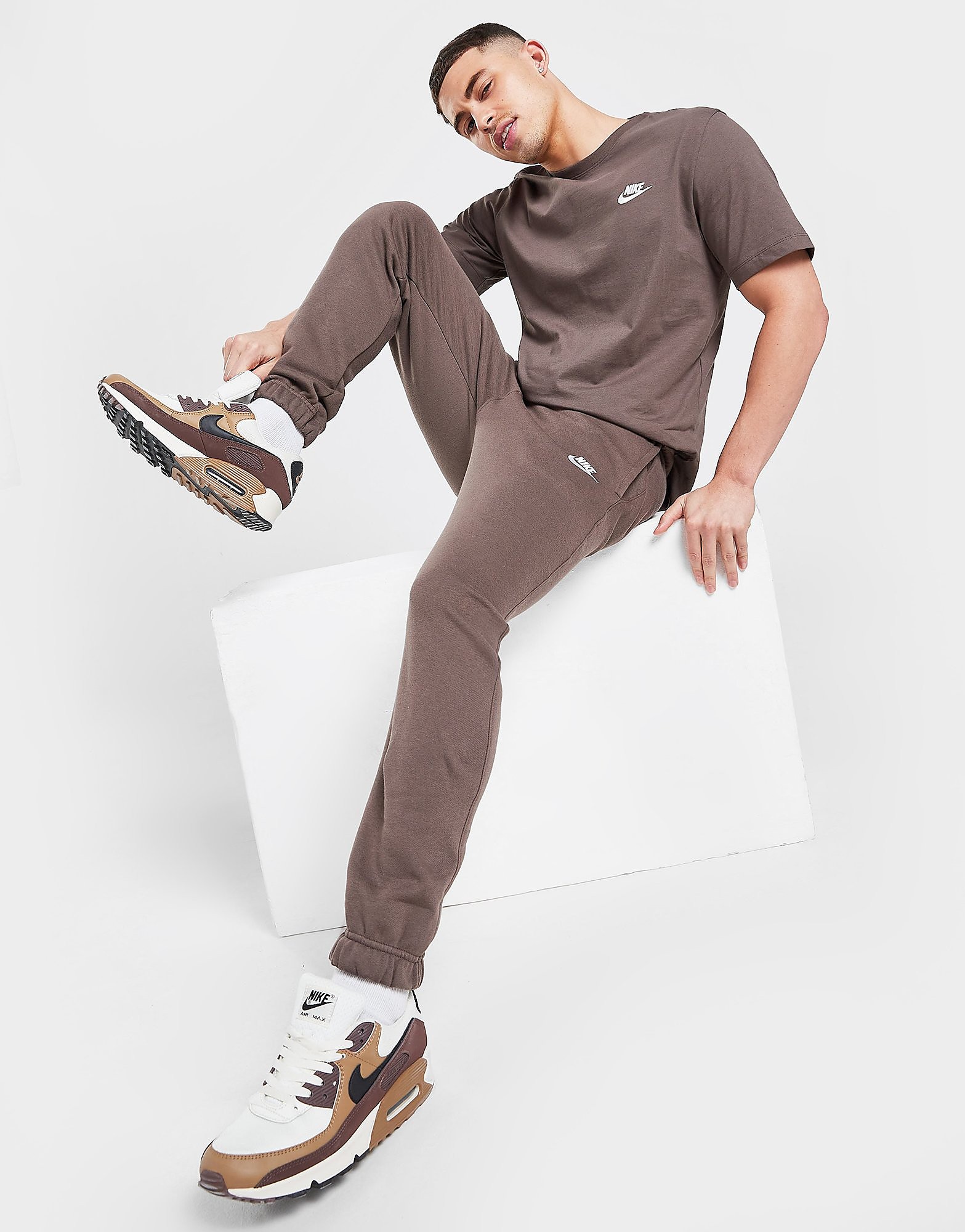 

Nike Foundation Fleece Joggers - Ironstone/Ironstone/White - Mens, Ironstone/Ironstone/White