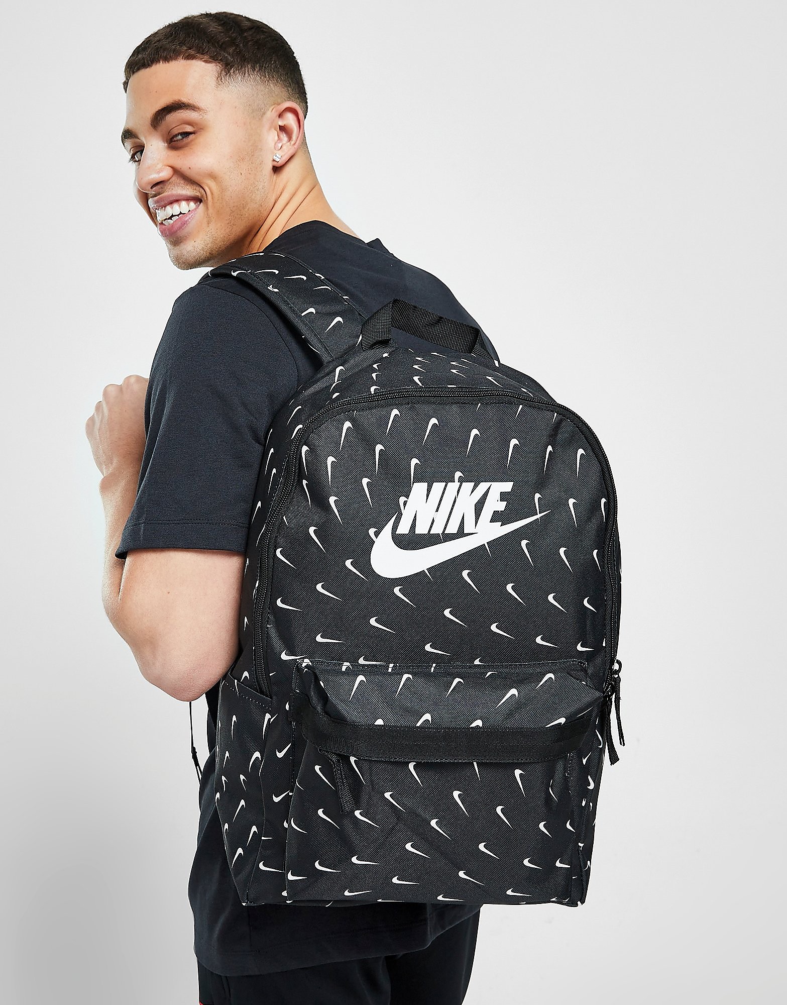 

Nike Heritage Wave Backpack - Black/Black/White - Kids, Black/Black/White
