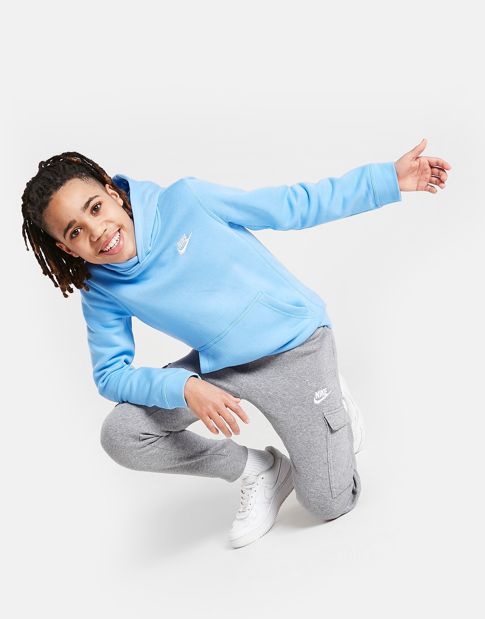 

Nike Sportswear Club Pullover Hoodie Junior - University Blue/White - Kids, University Blue/White