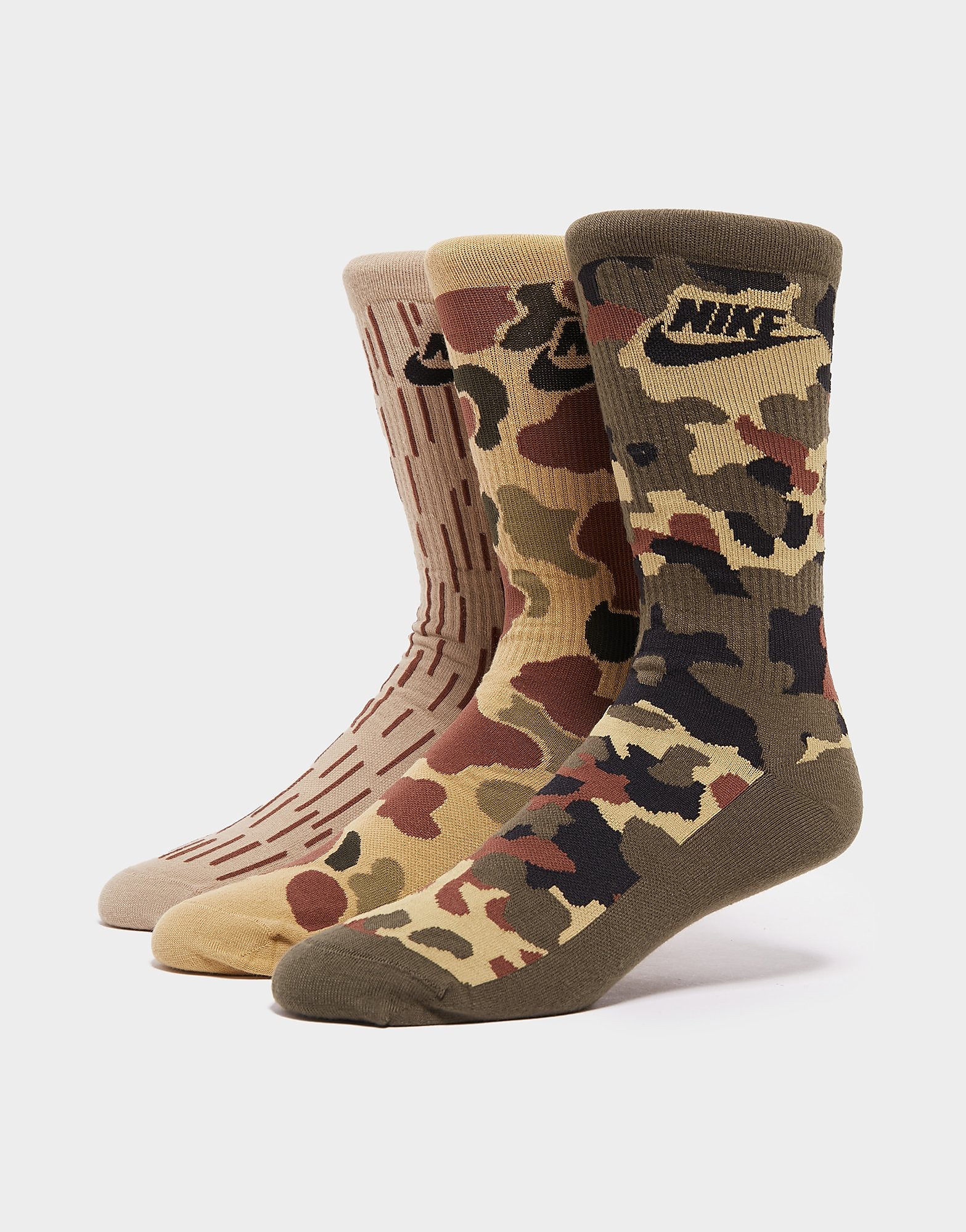

Nike 3-Pack Everyday Essential Crew Socks - Green/Brown - Mens, Green/Brown