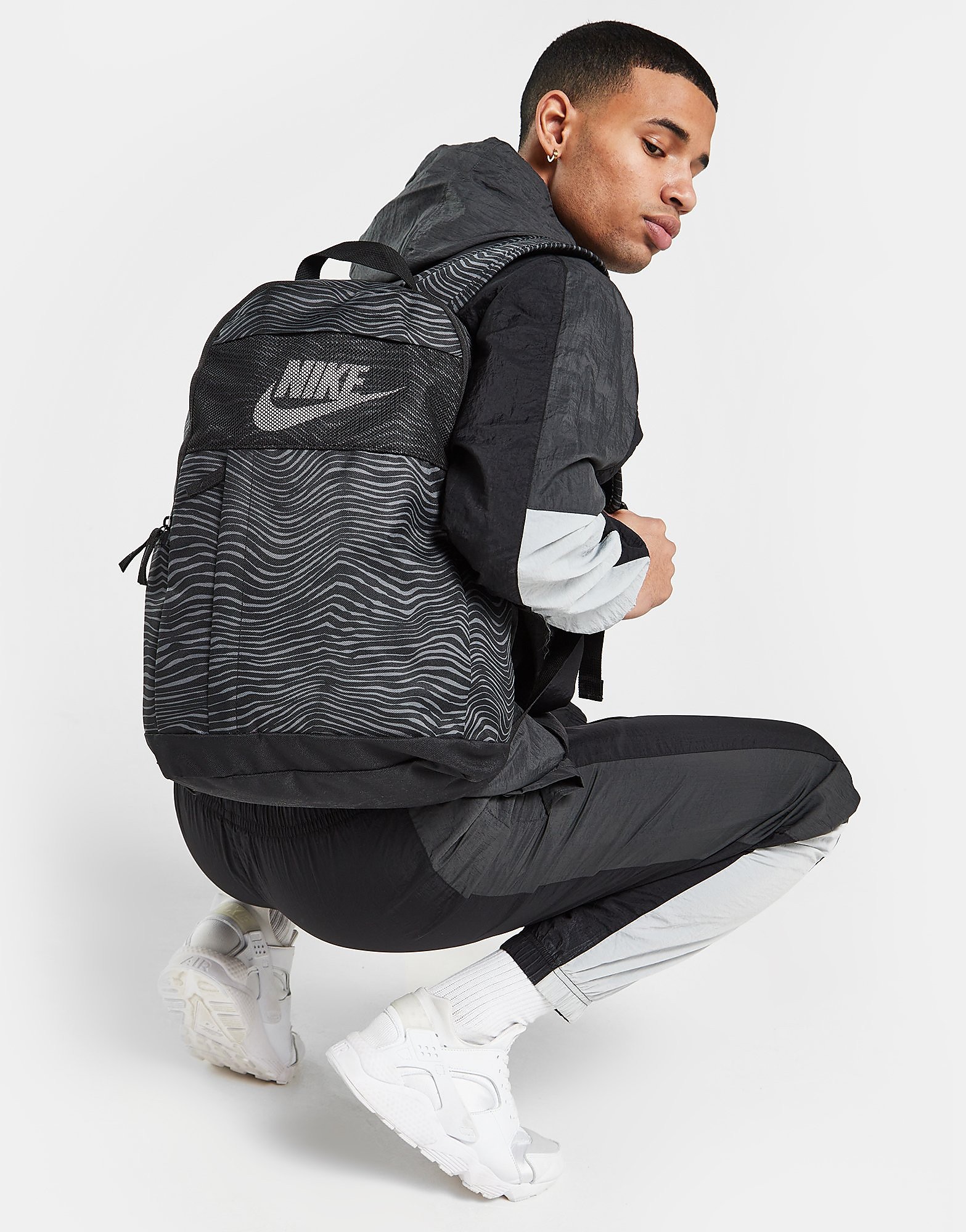 

Nike Elemental Mesh Backpack - Black/Black/White - Womens, Black/Black/White