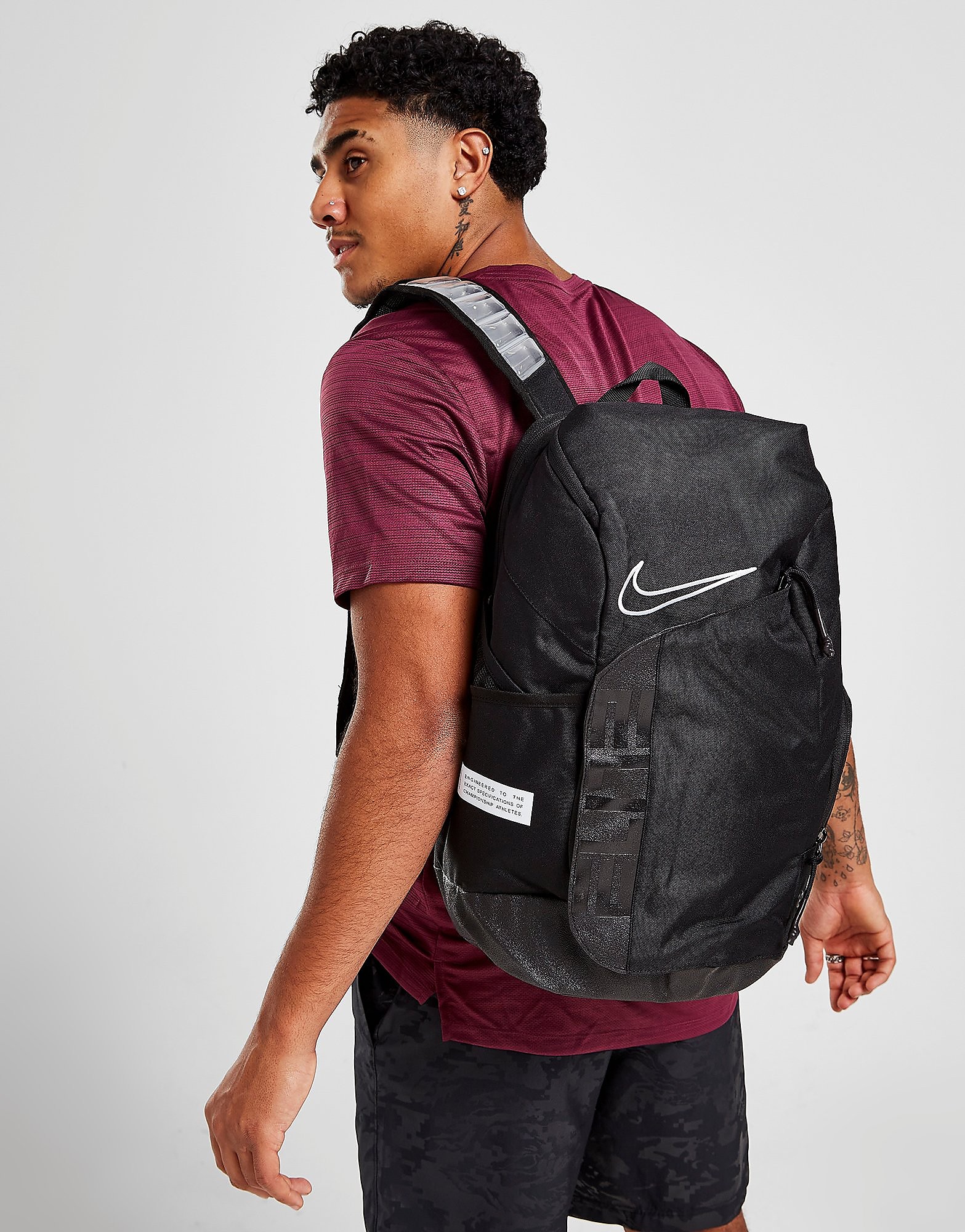

Nike Hoops Elite Backpack - Black/Black/White - Kids, Black/Black/White