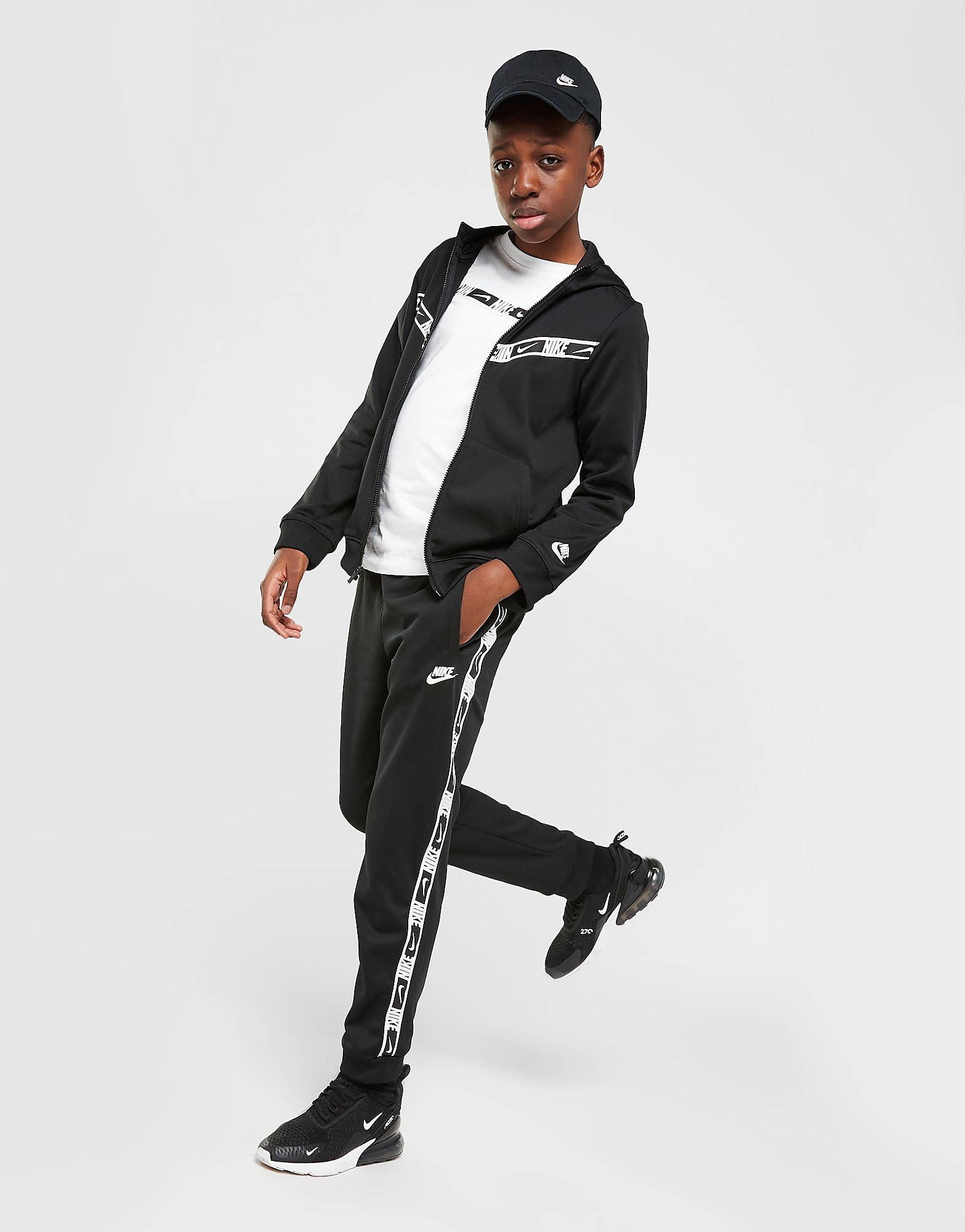 

Nike Repeat Tape Joggers Junior - Black/Black/White - Kids, Black/Black/White