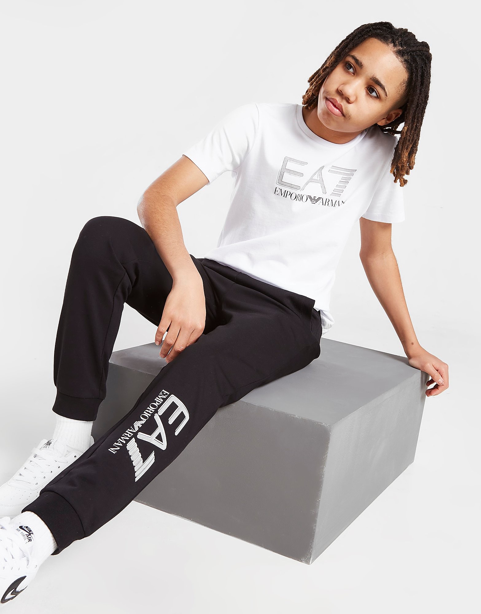 Emporio Armani EA7 Visiblity Logo T-Shirt Junior - White - Kids, White