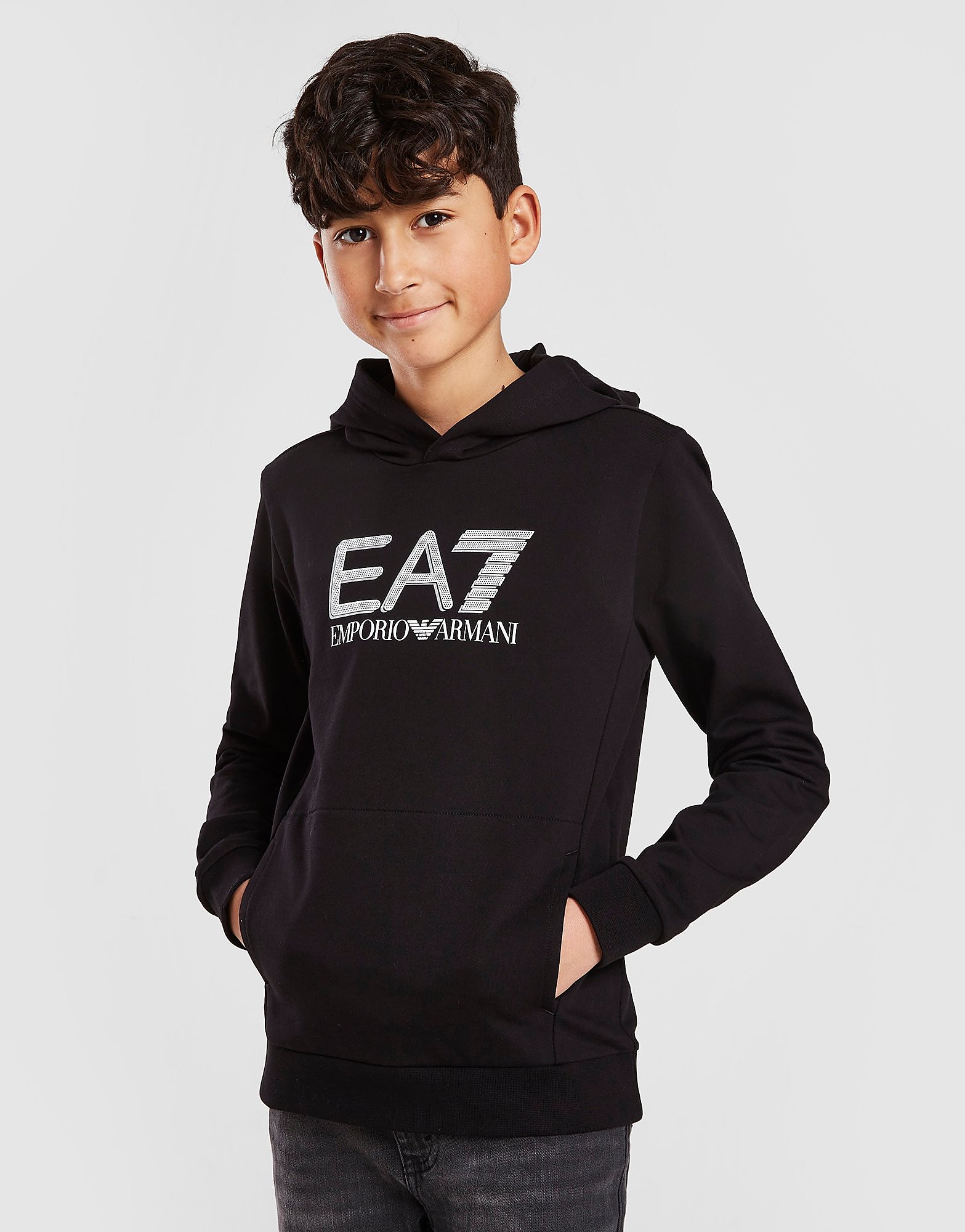Emporio Armani EA7 Visibility Hoodie Junior - Black - Kids, Black