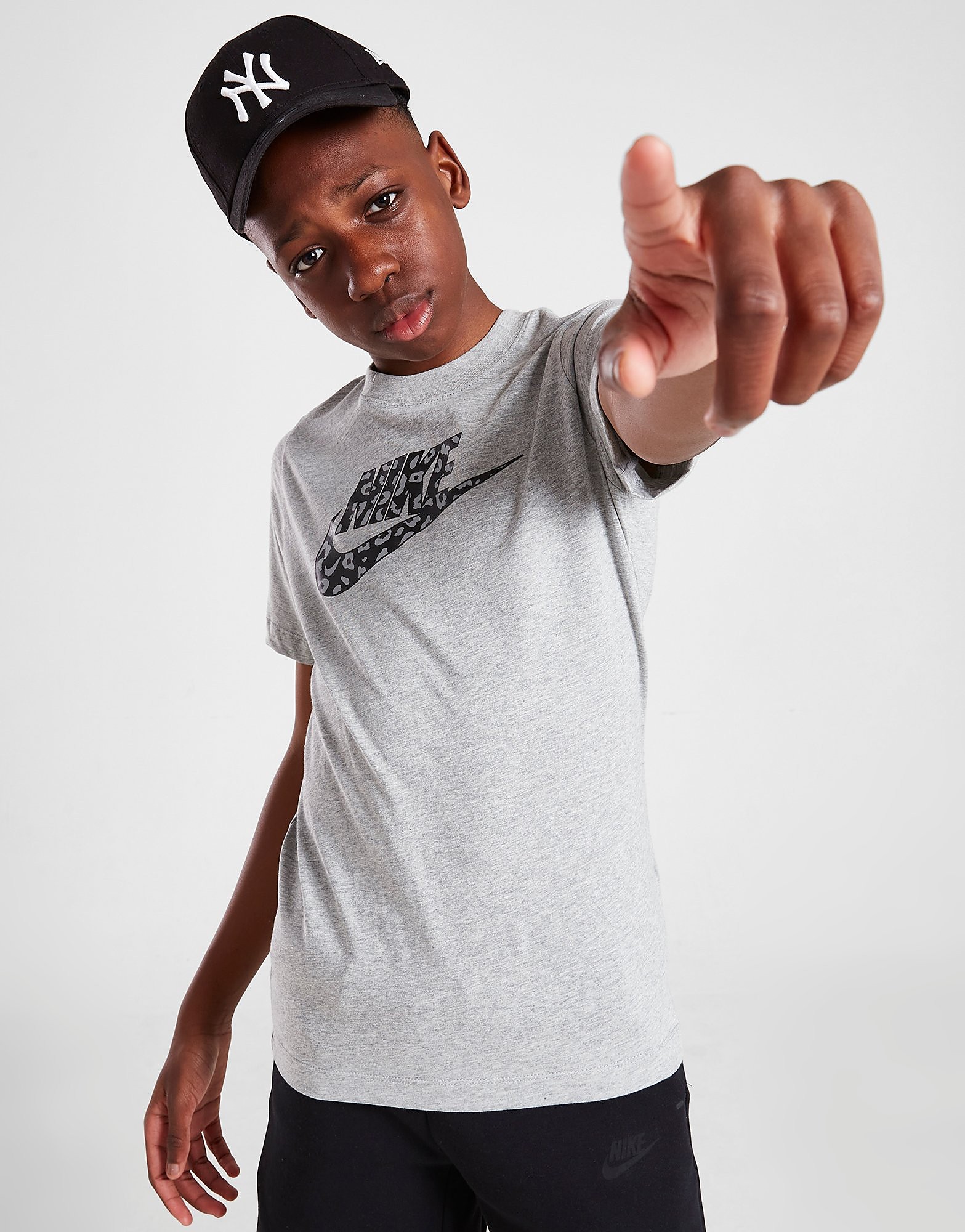 Nike Camo Futura T-Shirt Junior - Grey - Kids, Grey