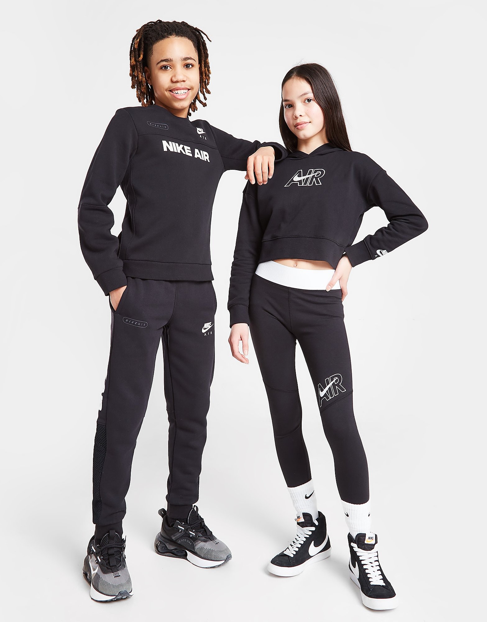 

Nike Air Crew Sweatshirt Junior - Black/Black/Light Bone - Kids, Black/Black/Light Bone
