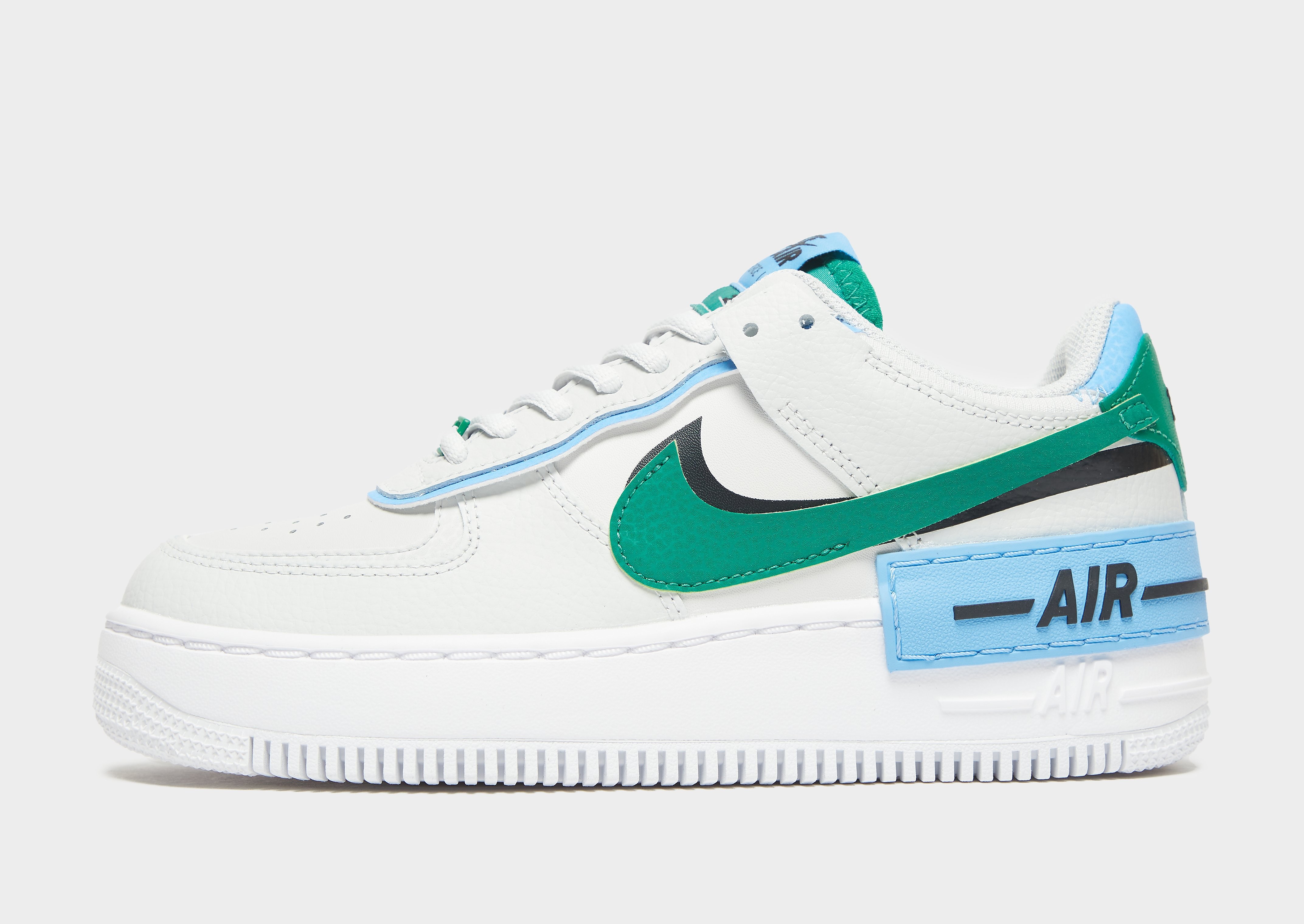 

Nike Air Force 1 Shadow Women's - Photon Dust/Black/University Blue/Malachite, Photon Dust/Black/University Blue/Malachite