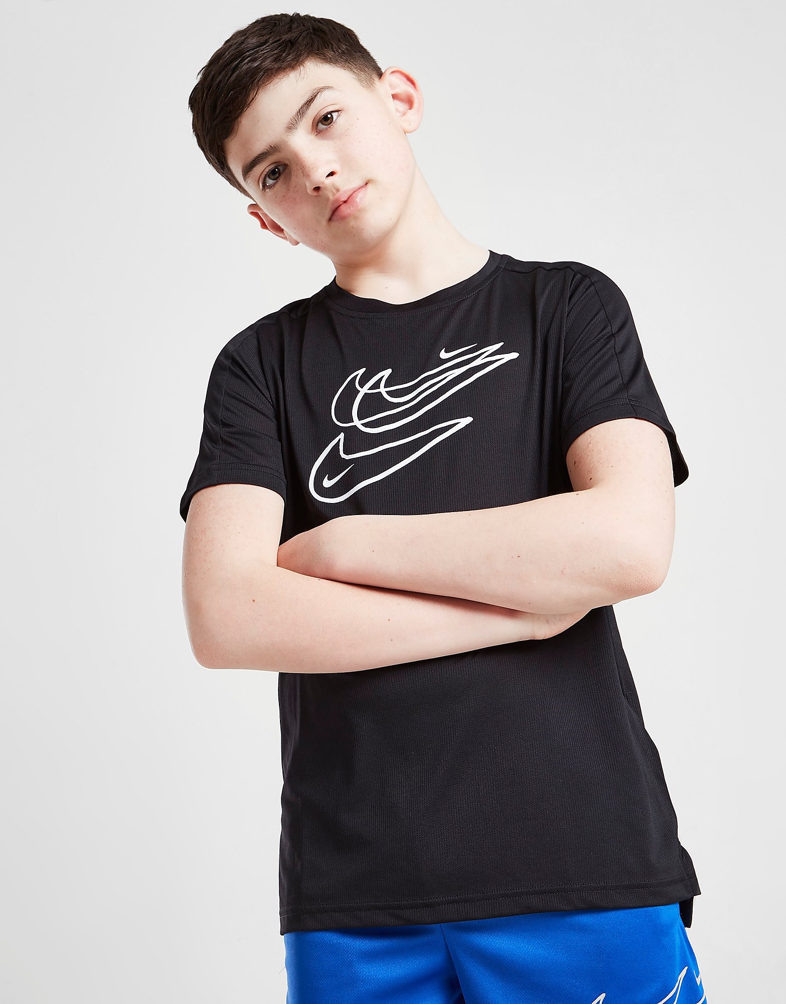 

Nike Dri-FIT Perfect T-Shirt Junior - Black/Black/Black/White - Kids, Black/Black/Black/White